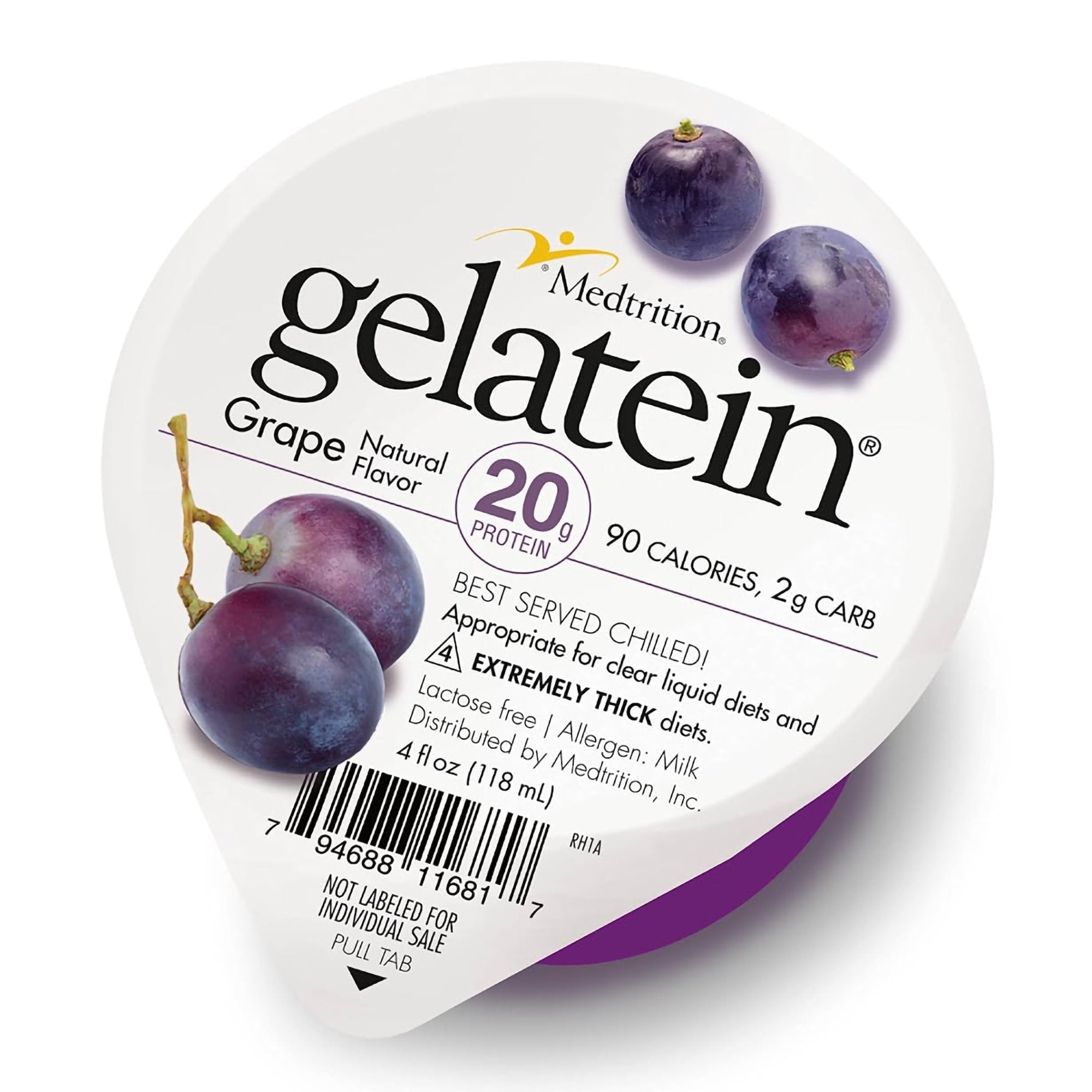 Oral Supplement Gelatein® Grape Flavor Gel 4 oz. Cup