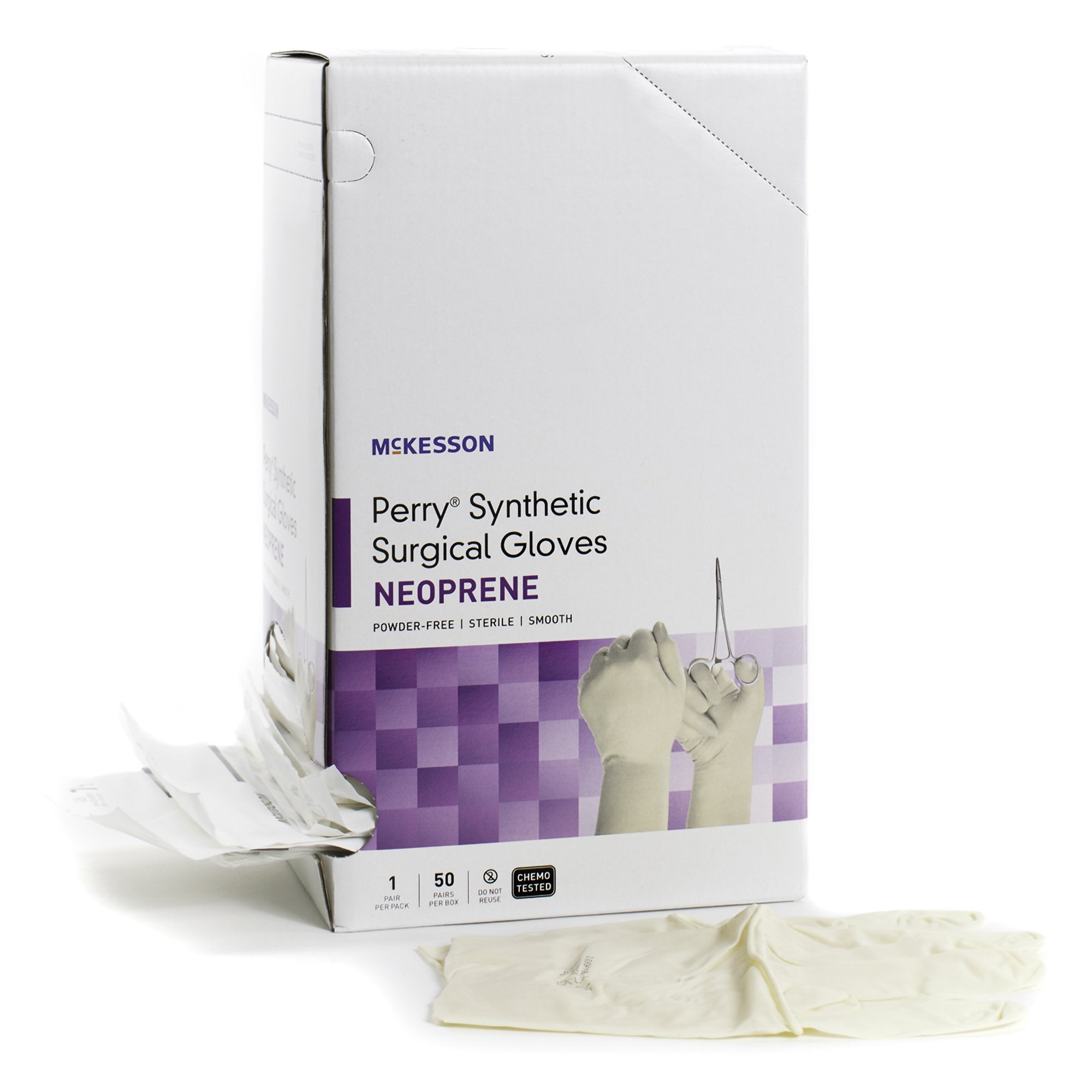 McKesson Perry® Synthetic Surgical Gloves Polychloroprene Surgical Glove, Size 9, Cream