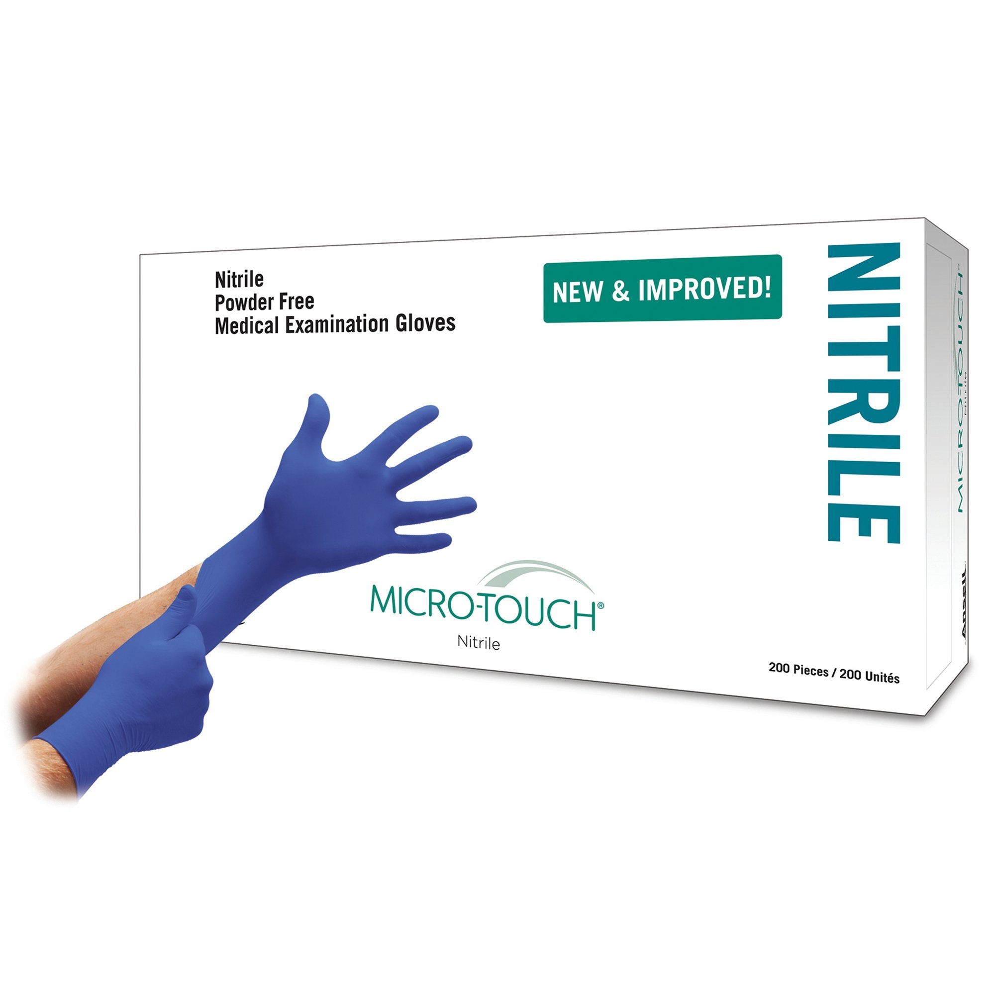 Micro-Touch® Nitrile Exam Glove, Large, Blue