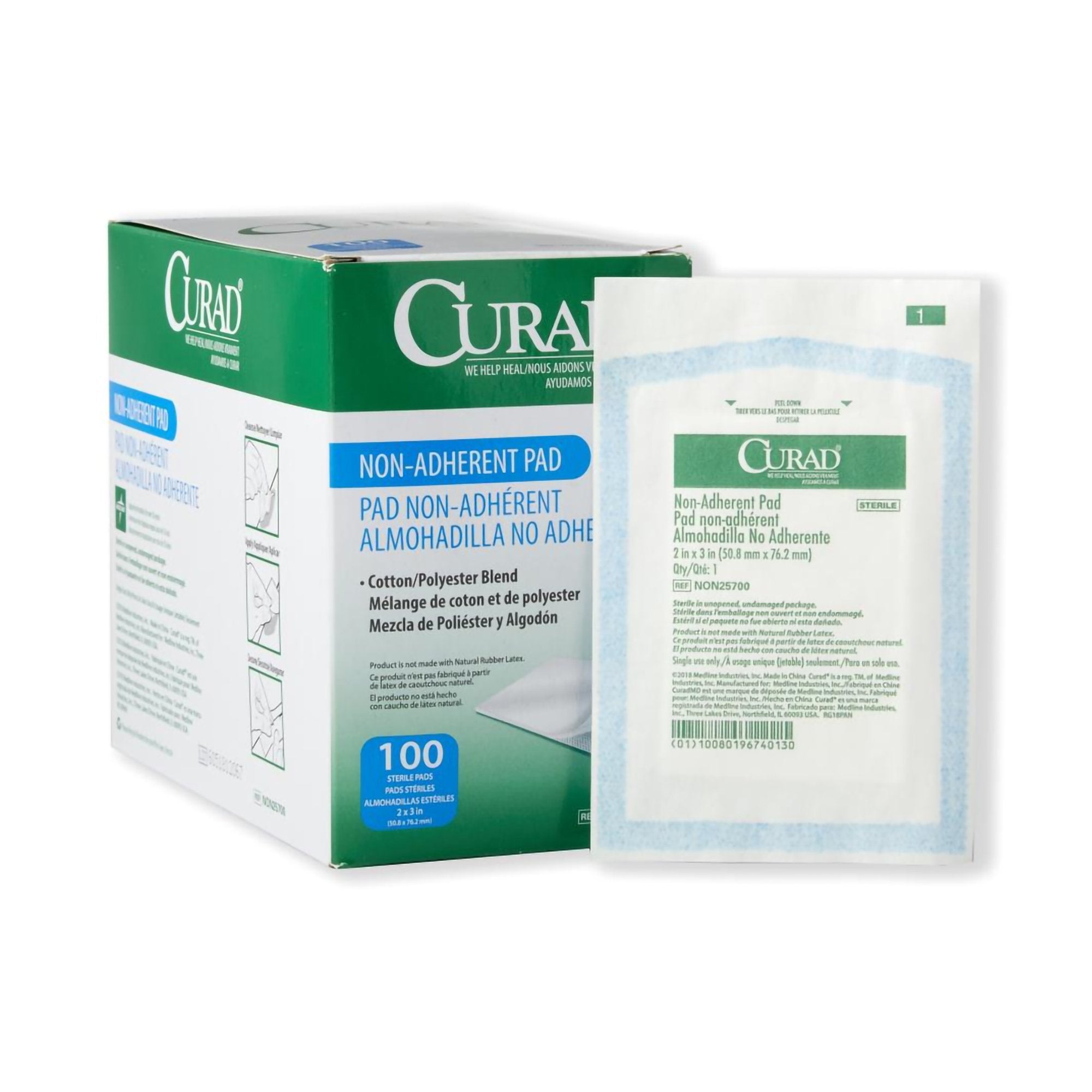 Curad® Non-Adherent Dressing, 2 x 3 inch