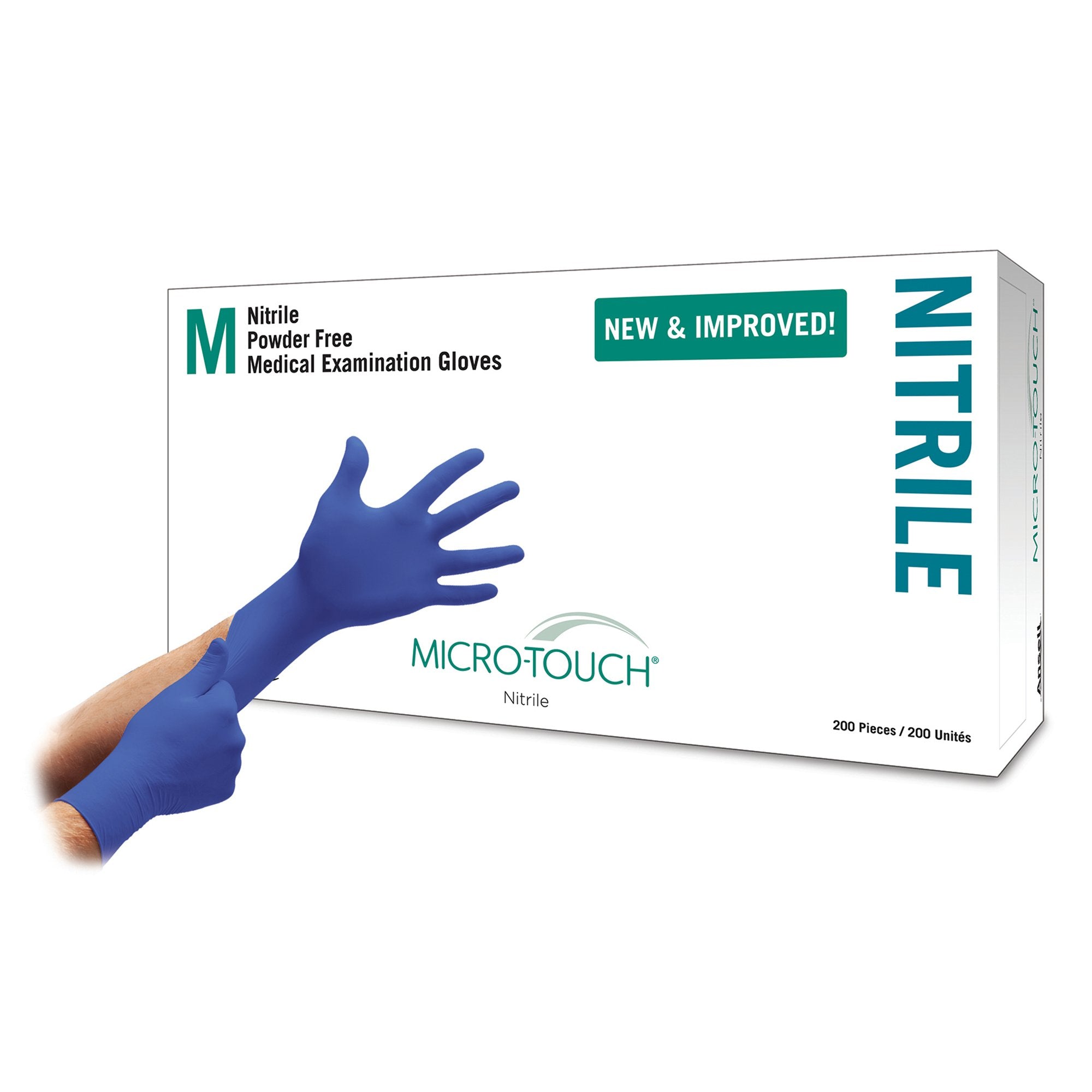 Micro-Touch® Nitrile Exam Glove, Medium, Blue