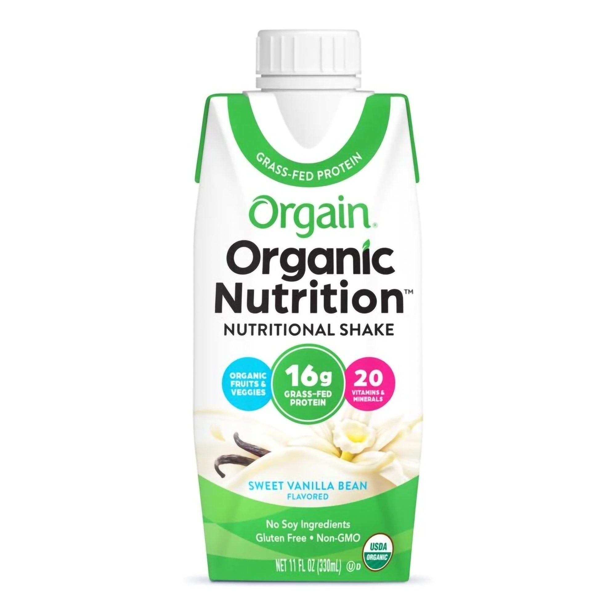 Orgain® Organic Nutrition™ Vanilla Nutritional Shake, 11-ounce carton