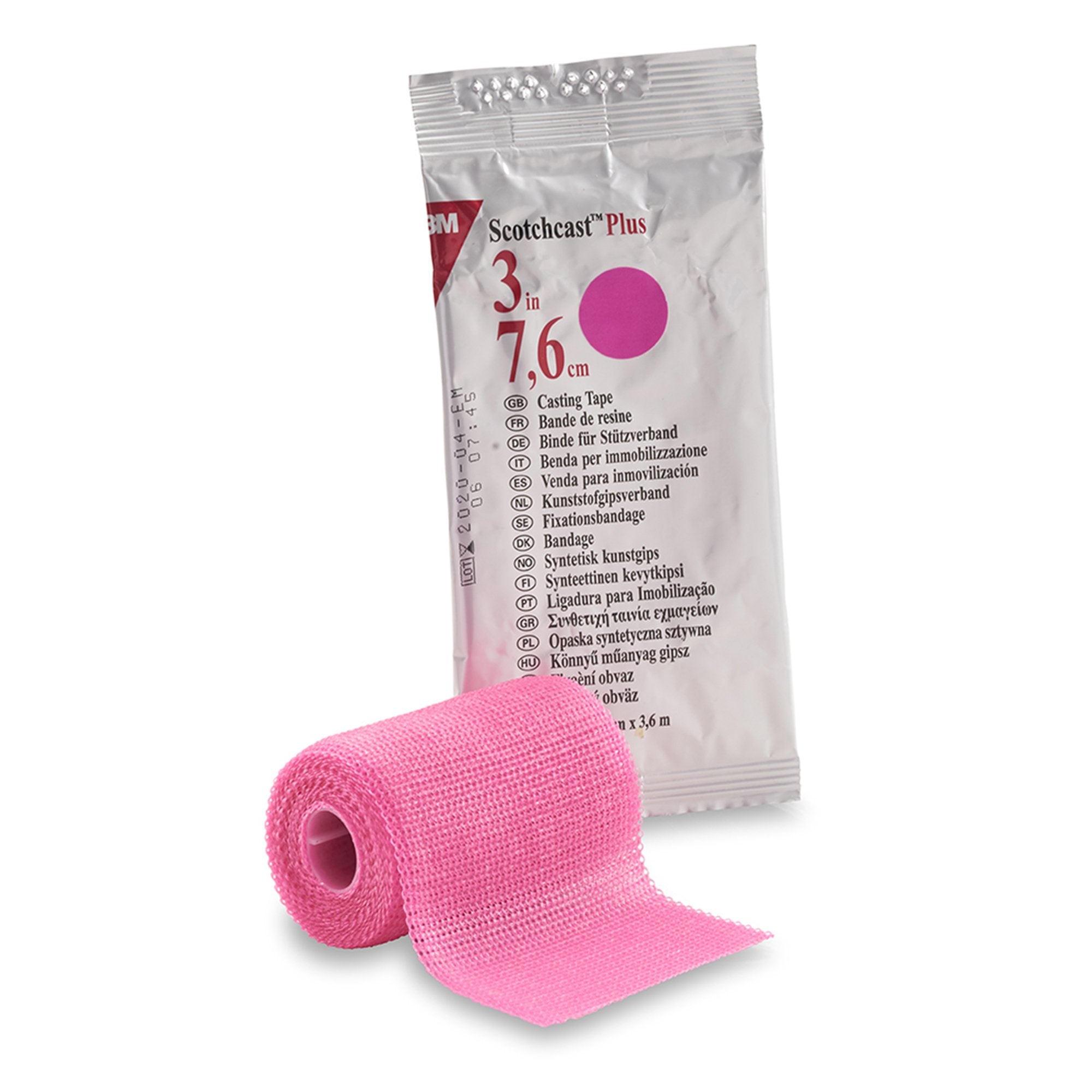 3M™ Scotchcast™ Plus Cast Tape, Bright Pink, 3 Inch x 4 Yard