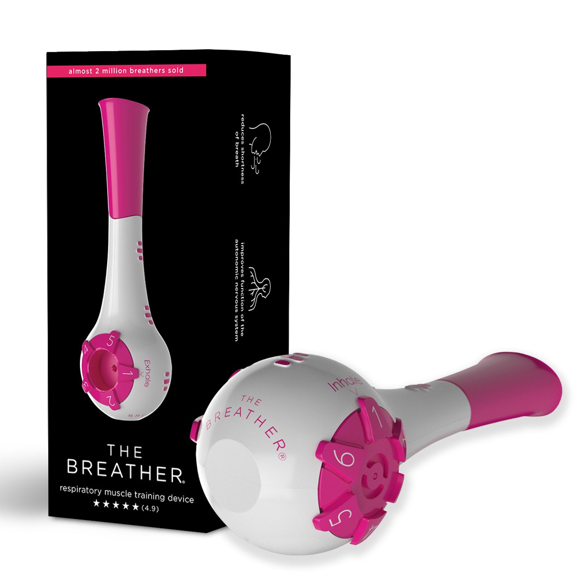 The Breather® Respiratory Exerciser, Pink
