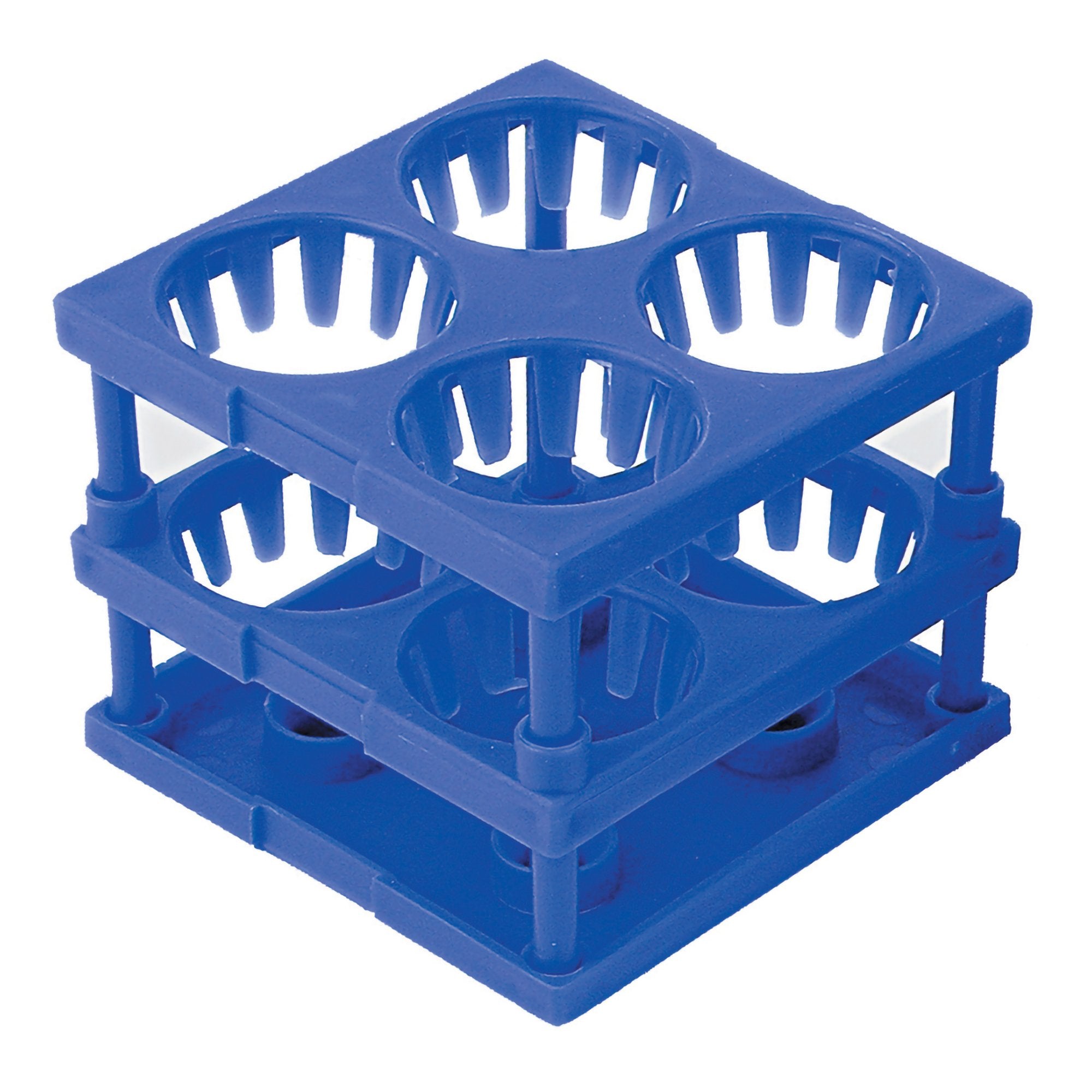 Tube Cube Rack McKesson 4 Place 26 to 30 mm Tube Size Blue 3 X 3 X 3 Inch