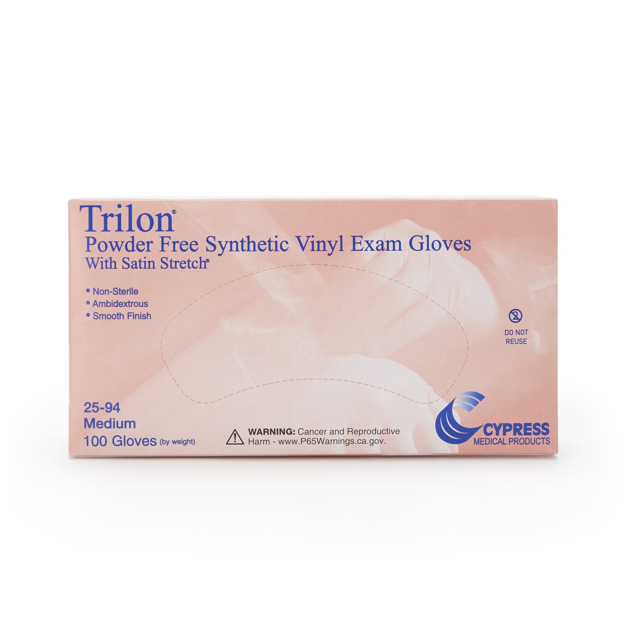 Trilon® Vinyl Exam Glove, Medium, Clear