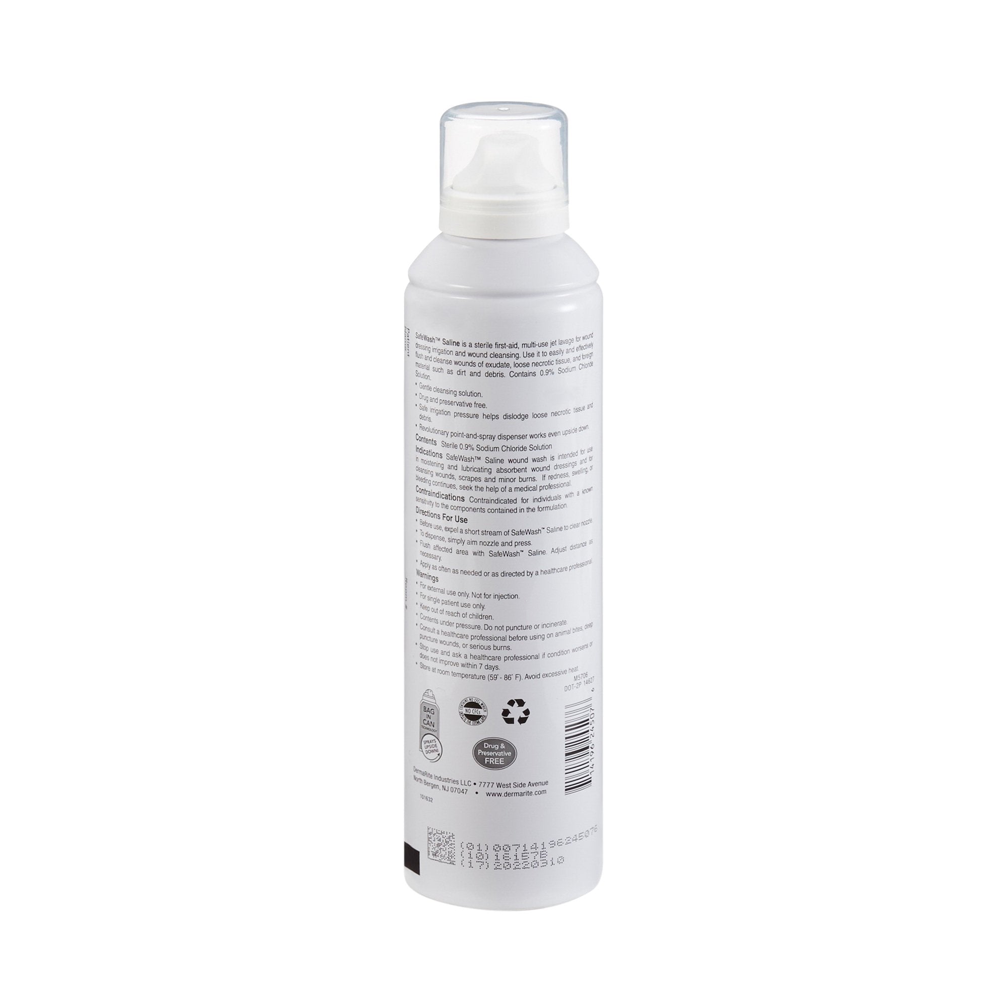 SafeWash™ Irrigation Solution, Sodium Chloride 0.9%, 7.1-ounce Spray Can