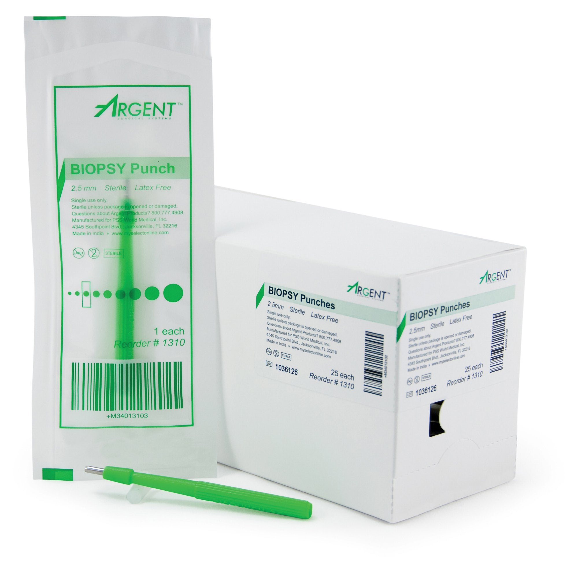 Biopsy Punch McKesson Argent™ Dermal 2.5 mm