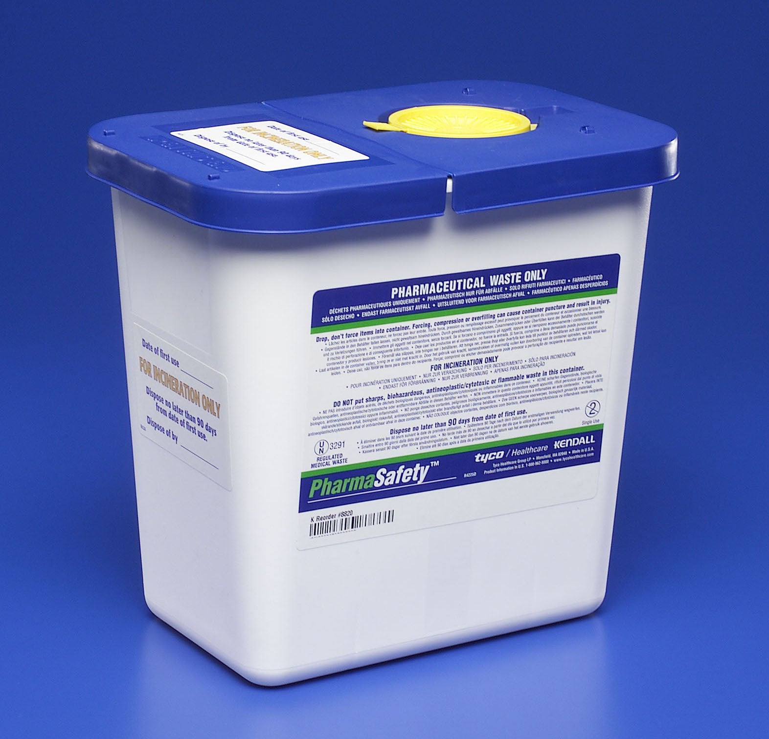 PharmaSafety™ Pharmaceutical Waste Container, 2 Gallon, 10 x 10½ x 7¼ Inch