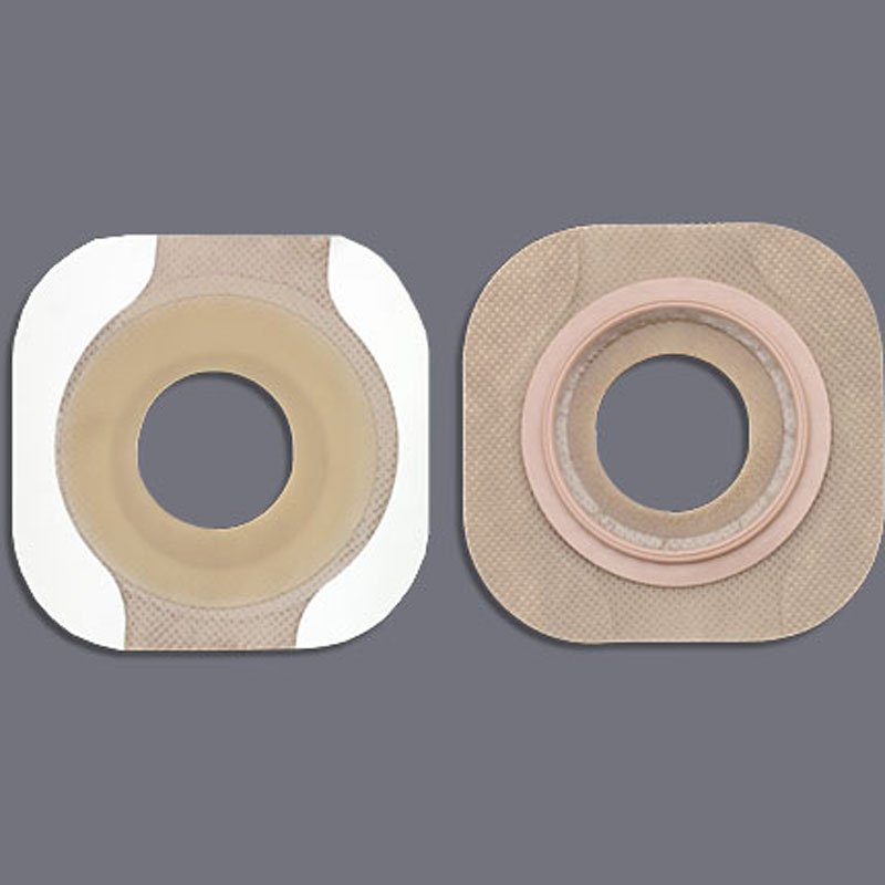 Ostomy Barrier New Image™ FlexWear™ Precut, Standard Wear Adhesive Tape 44 mm Flange Green Code System Hydrocolloid 3/4 Inch Opening