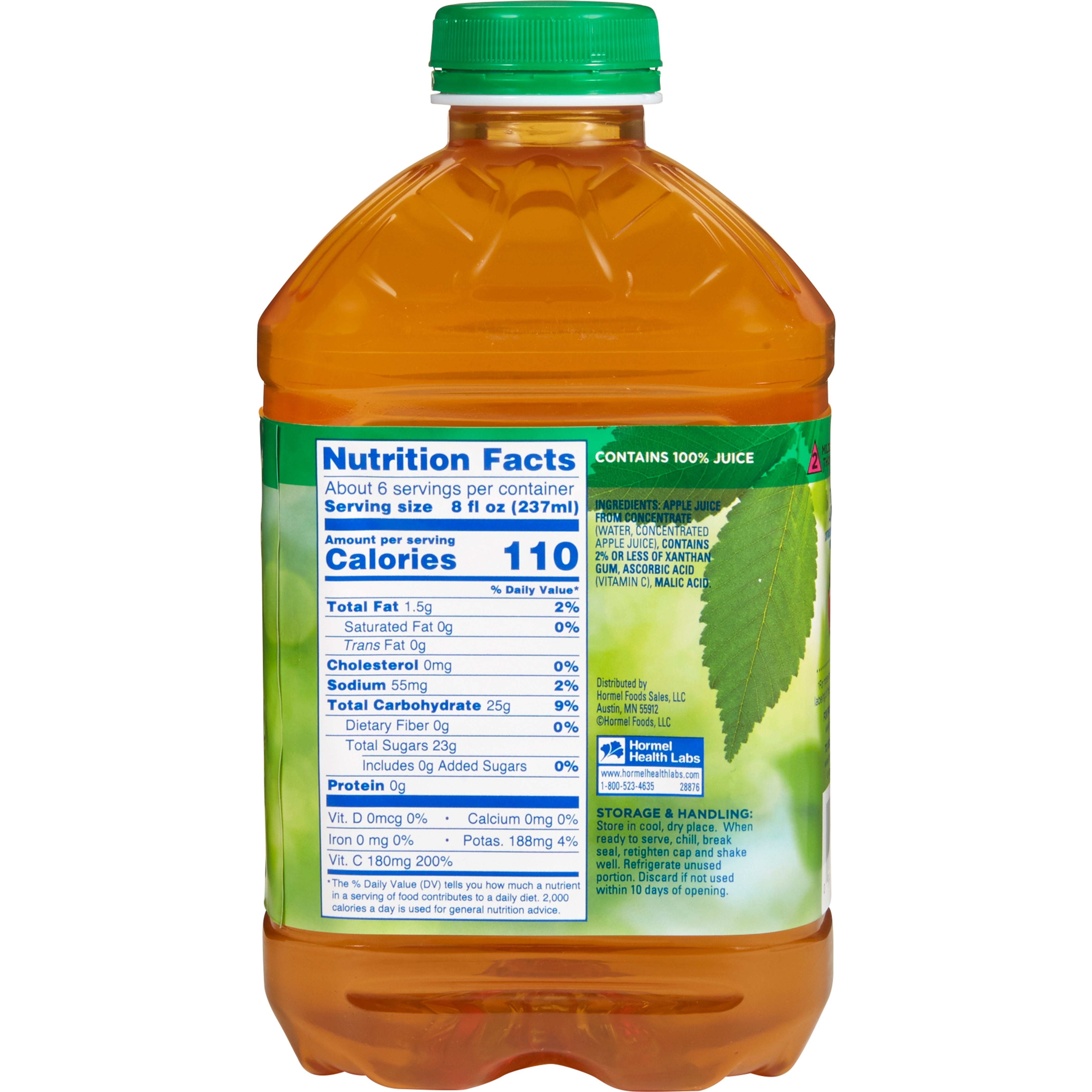 Thickened Beverage Thick & Easy® 46 oz. Bottle Apple Flavor Liquid IDDSI Level 2 Mildly Thick