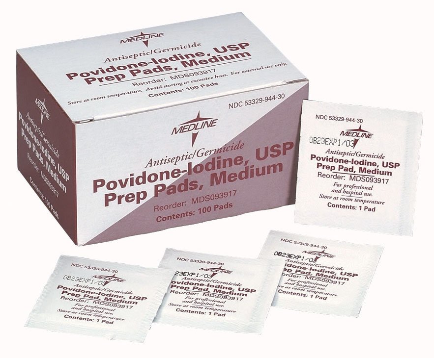 PVP Prep Pad Medline 10% Strength Povidone-Iodine Individual Packet Medium NonSterile