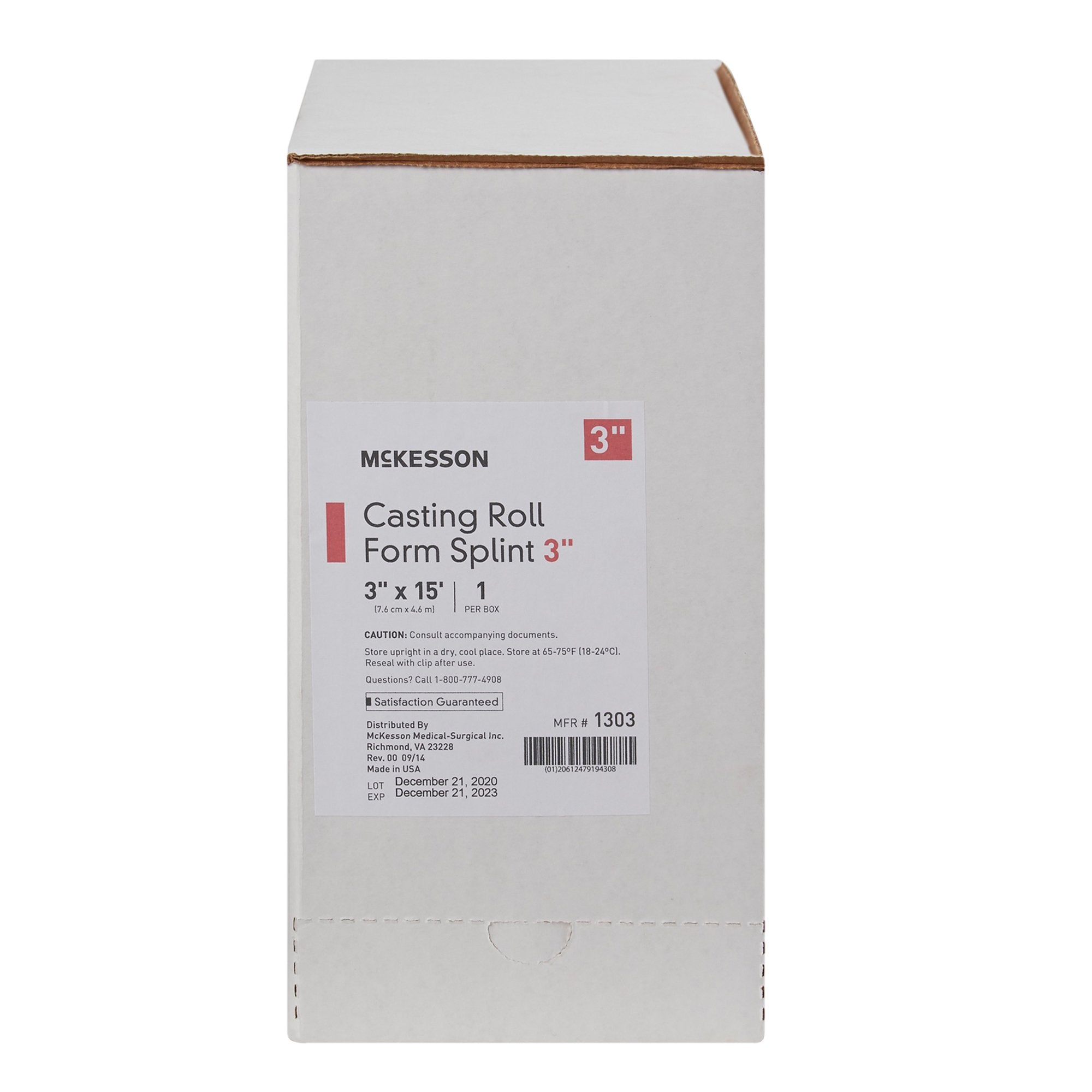 McKesson White Casting Roll Form Splints, 3 Inch x 5 Yard