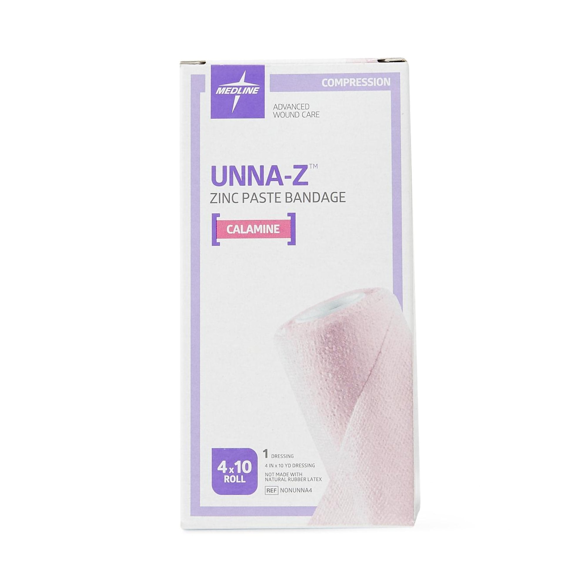 Unna-Z Unna Boot with Zinc Oxide and Calamine, 4 Inch x 10 Yard