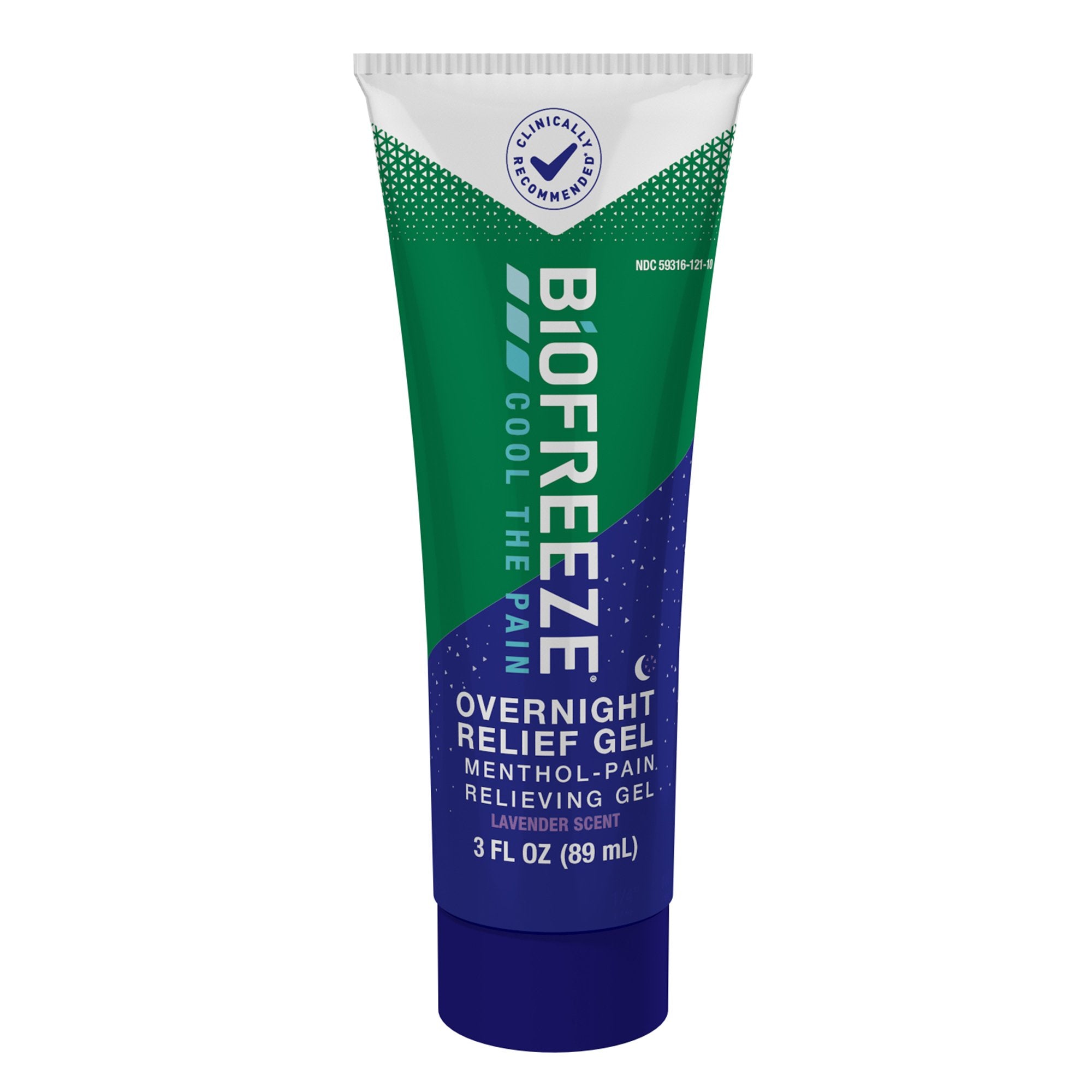 Biofreeze Classic Overnight Relief Menthol Pain-Relieving Gel, Lavender Scent