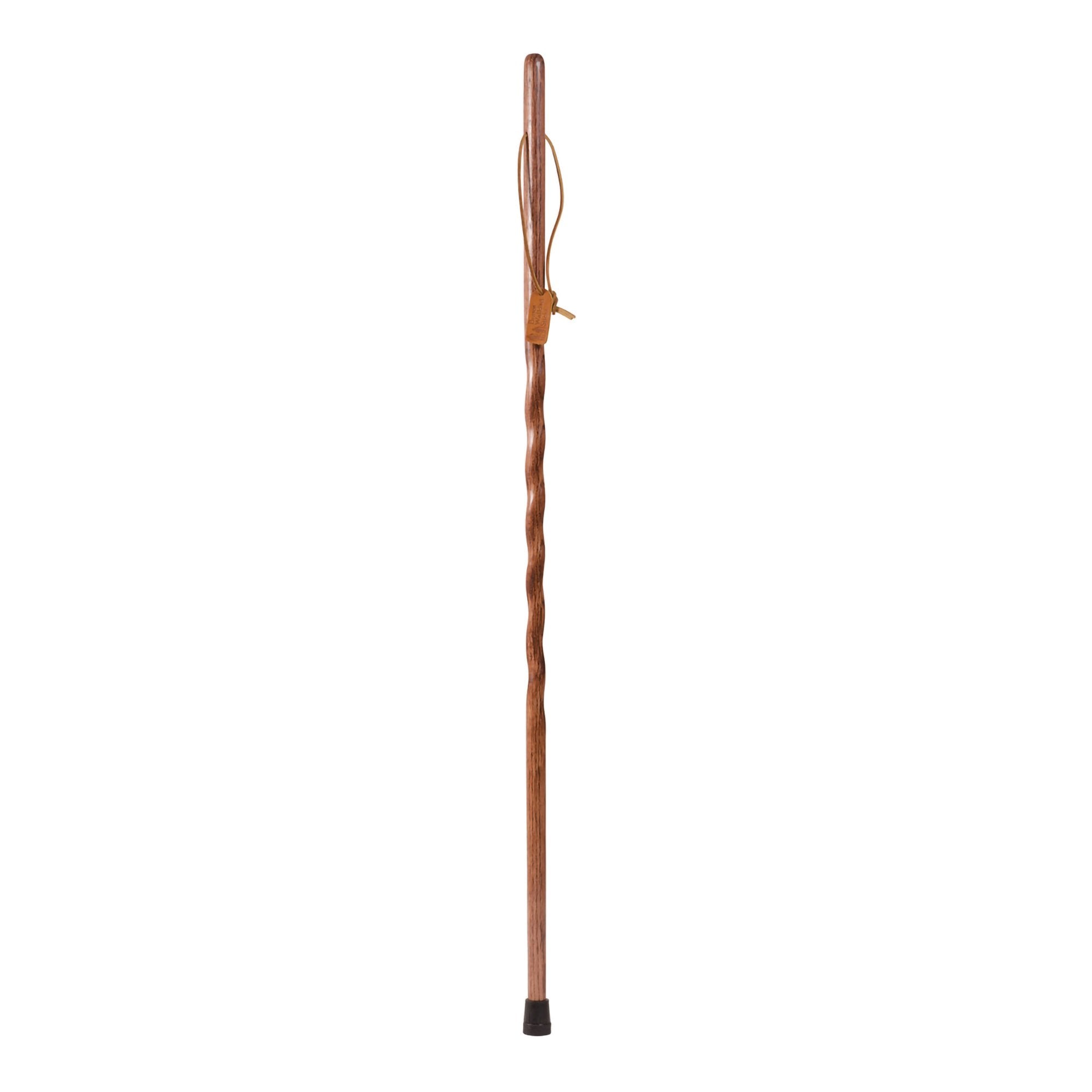 Brazos™ Twisted Oak Backpacker Handcrafted Walking Stick, 48-Inch Height, Red