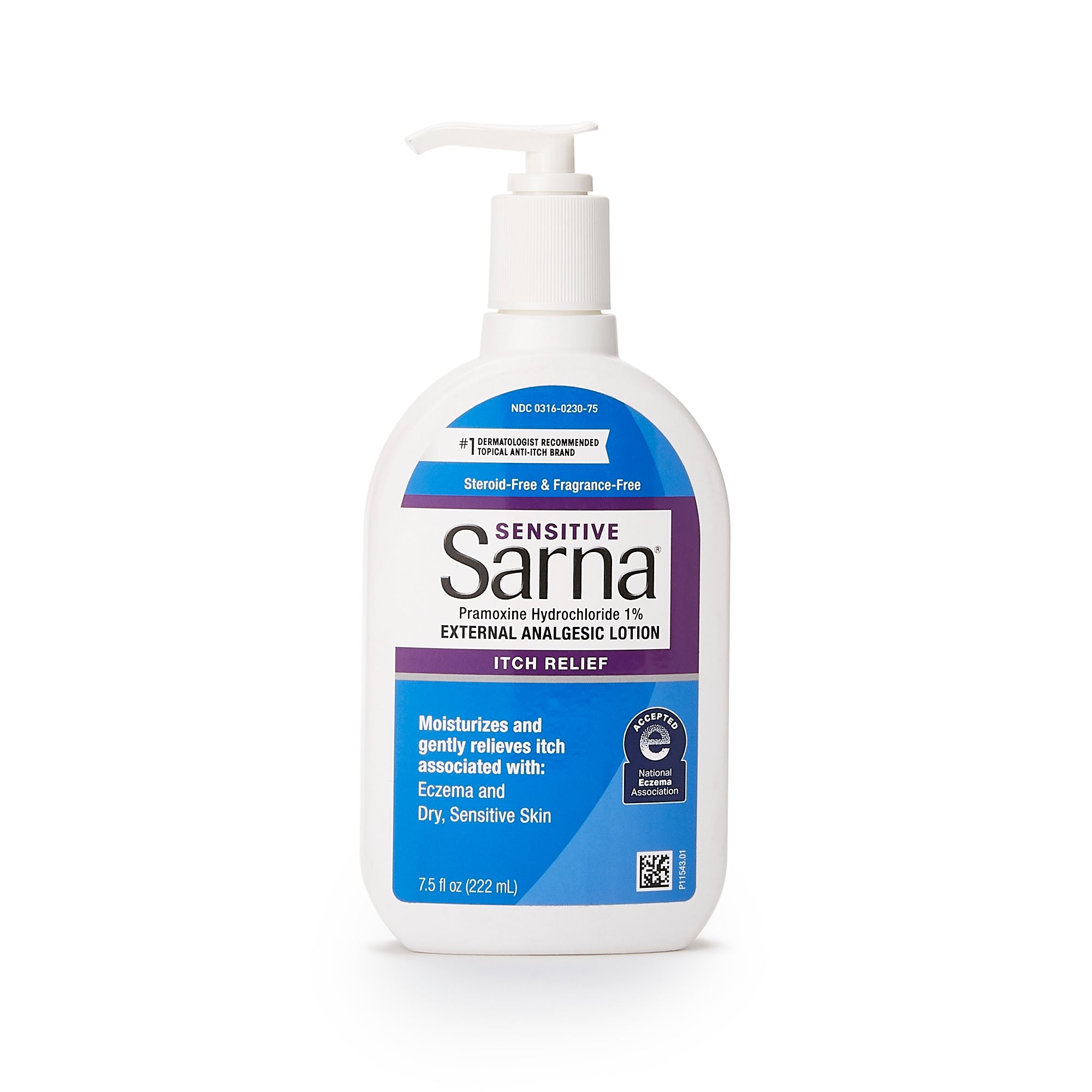 Sarna® Sensitive Pramoxine Itch Relief, 7.5 oz. Bottle