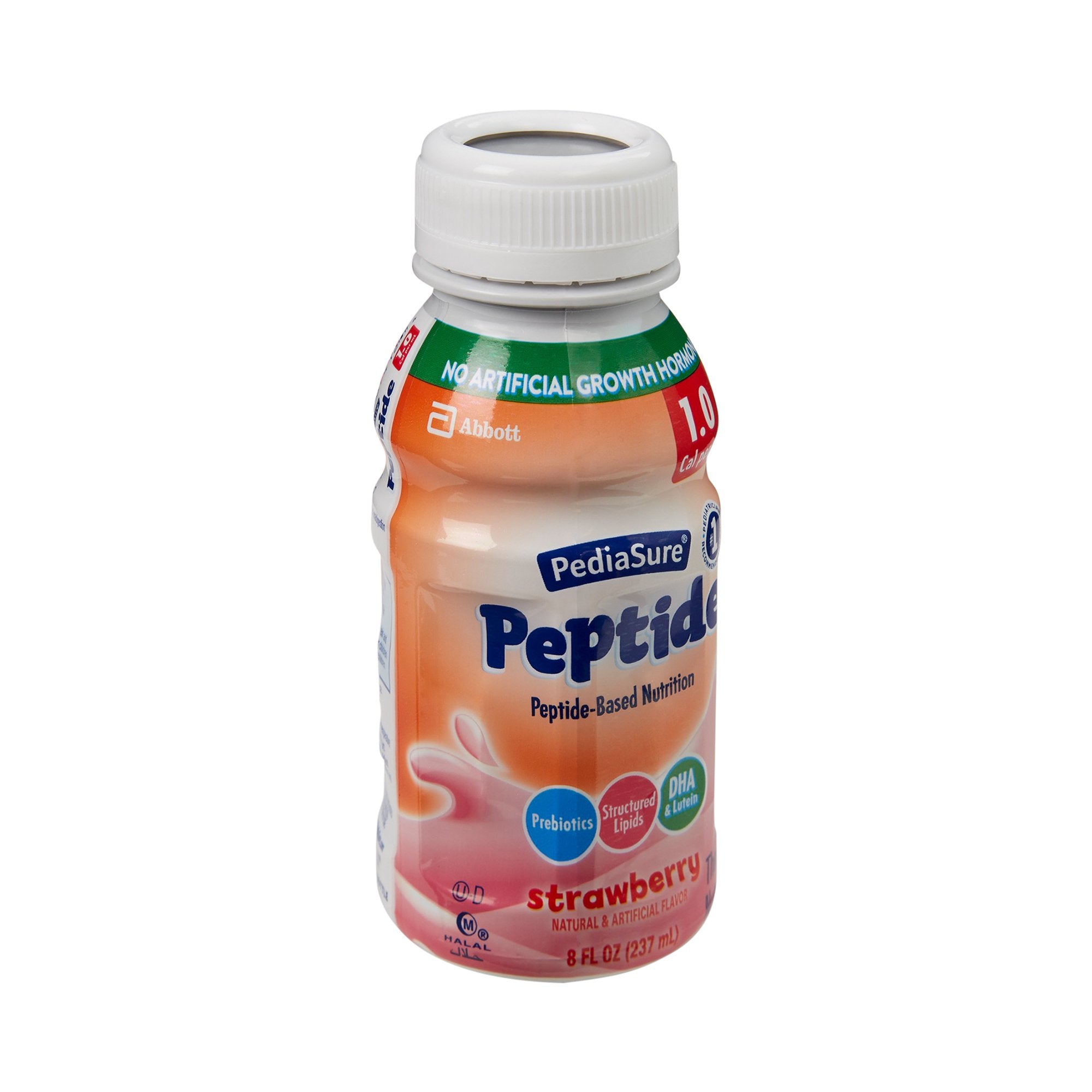 PediaSure® Peptide 1.0 Cal Strawberry Pediatric Oral Supplement, 8 oz. Bottle