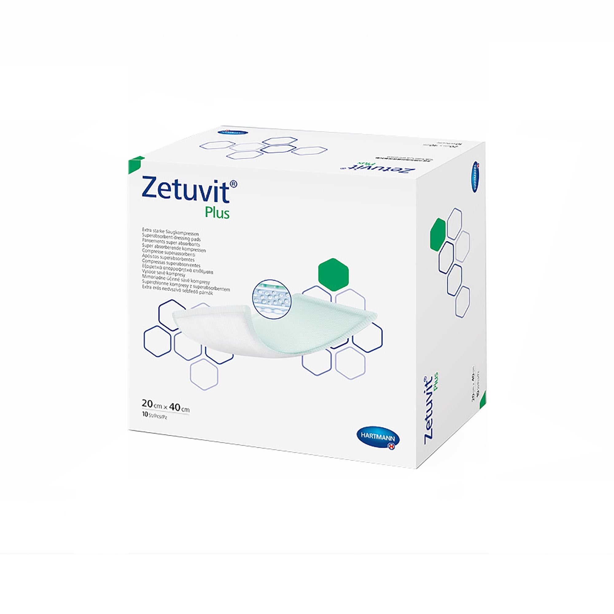 Zetuvit® Plus Sterile Superabsorbent Dressing, 8 x 16 Inch