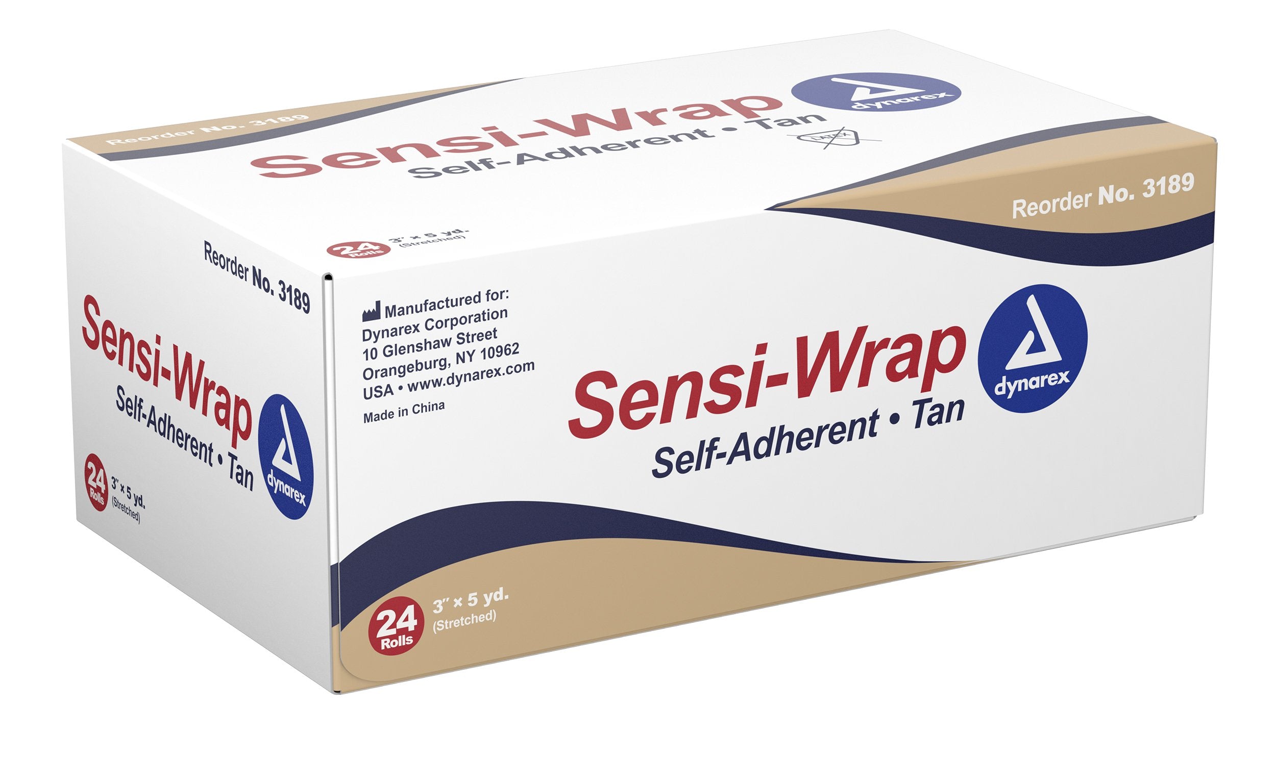 Sensi-Wrap Self-adherent Closure Cohesive Bandage, 3 Inch x 5 Yard