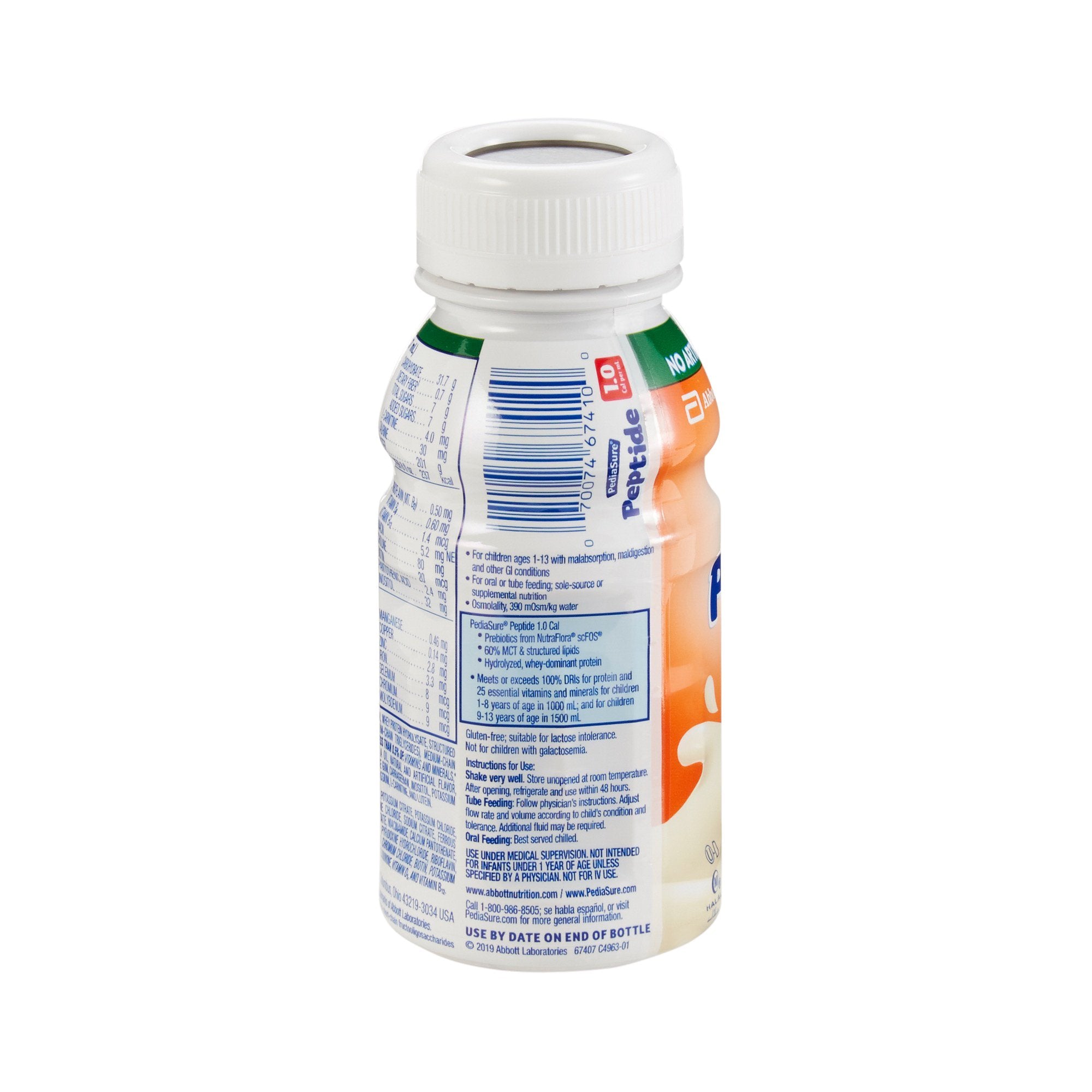 PediaSure® Peptide 1.0 Cal Vanilla Pediatric Oral Supplement, 8 oz. Bottle