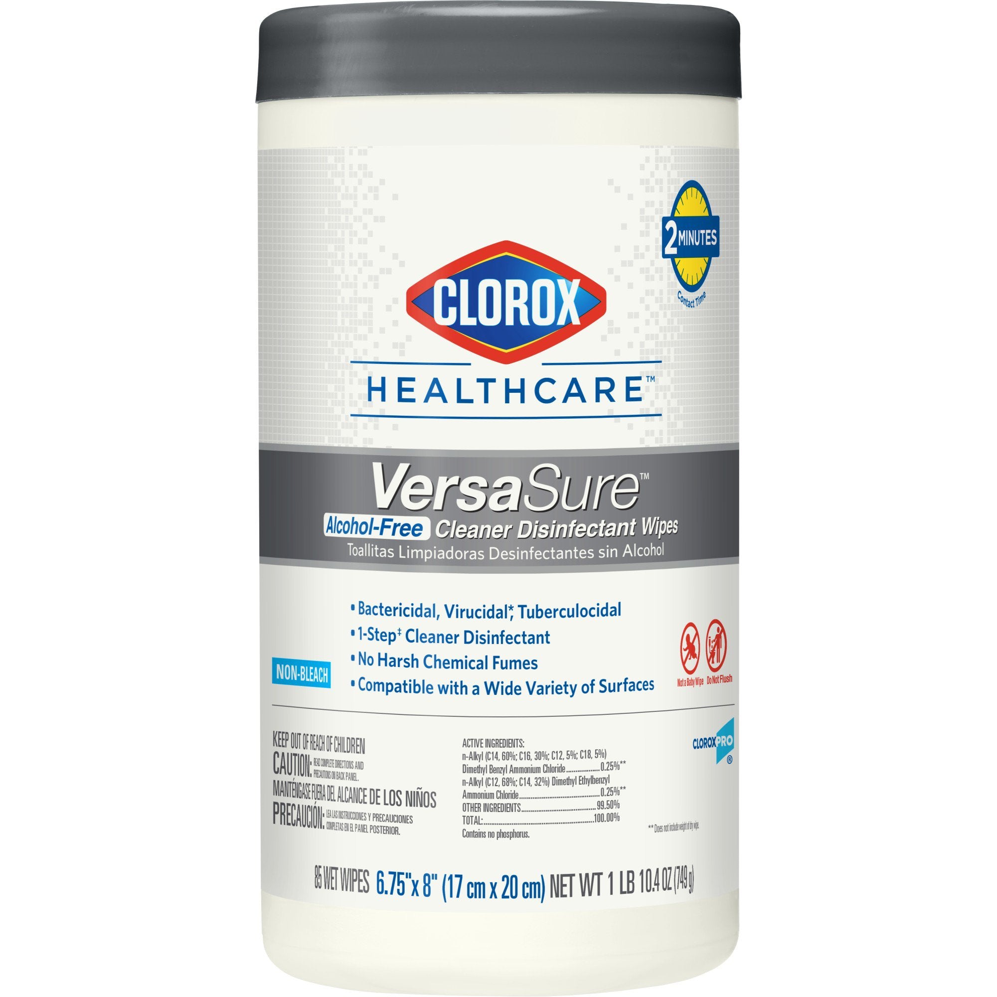 Clorox Healthcare® VersaSure® Cleaner Disinfectant Wipe, Cannister