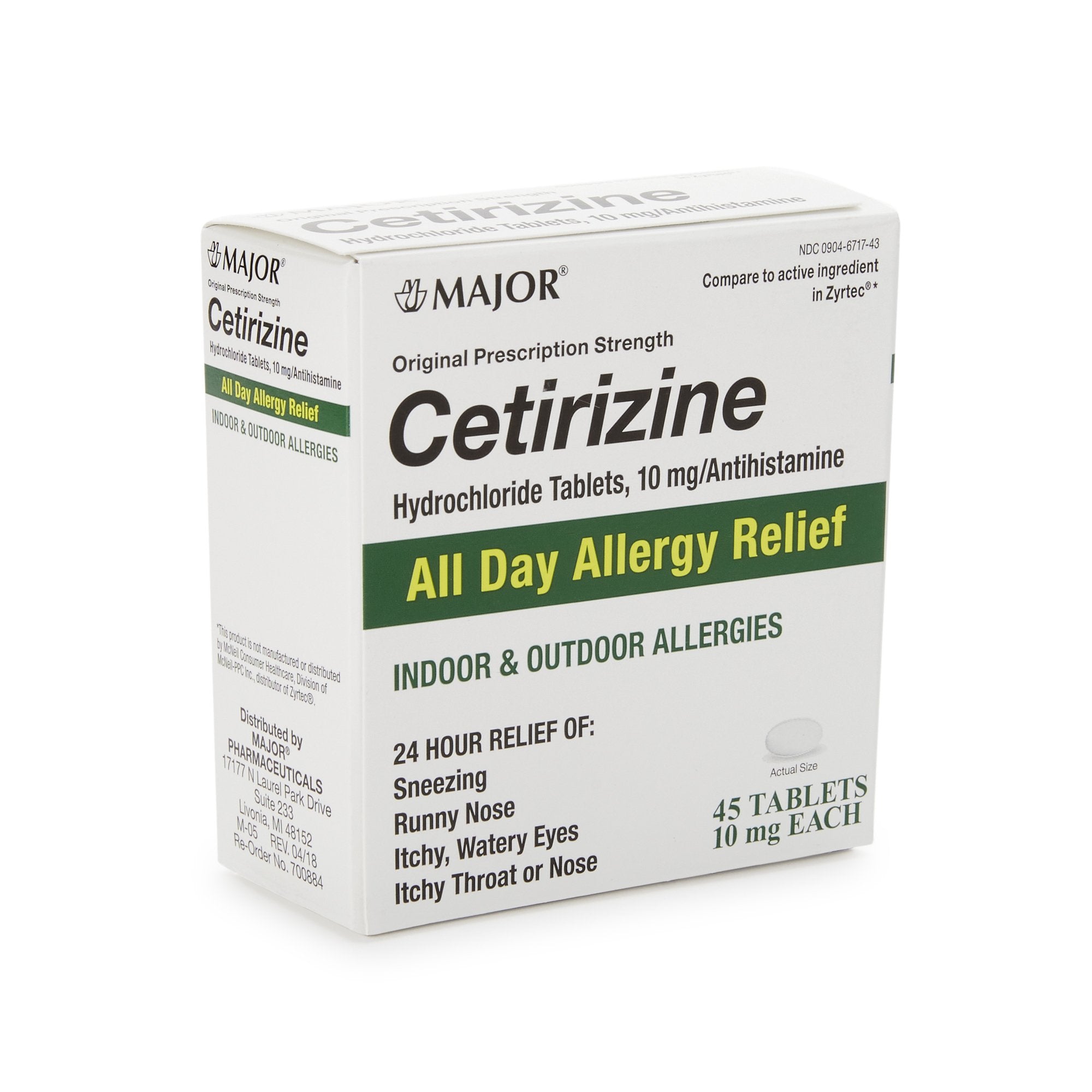 Major® Cetirizine Antihistamine