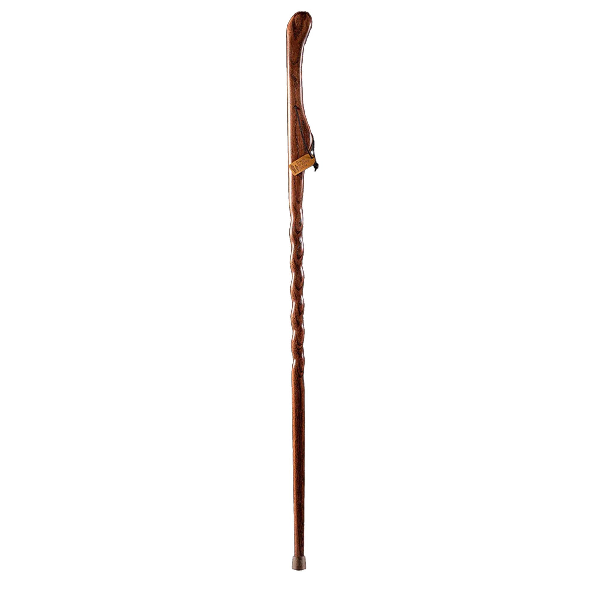 Brazos™ Twisted Oak Hitchhiker Handcrafted Walking Stick, 58-Inch, Red