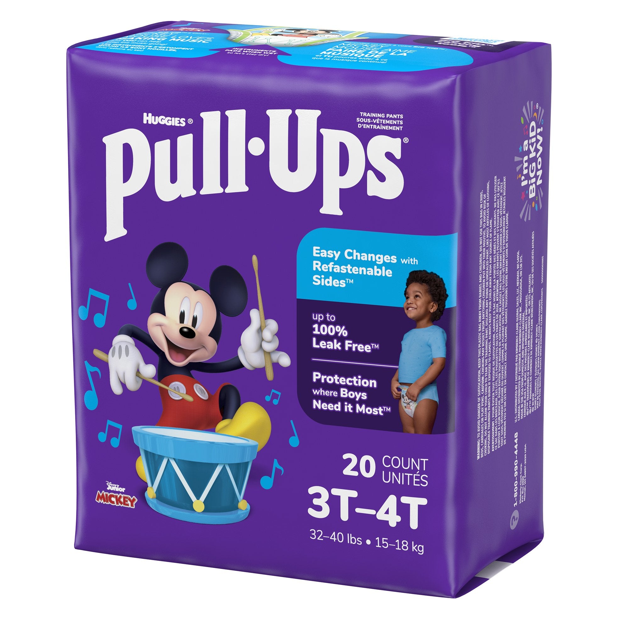 Huggies Pull-Ups® Learning Designs® for Boys Training Pants, 3T to 4T, 20 per Package