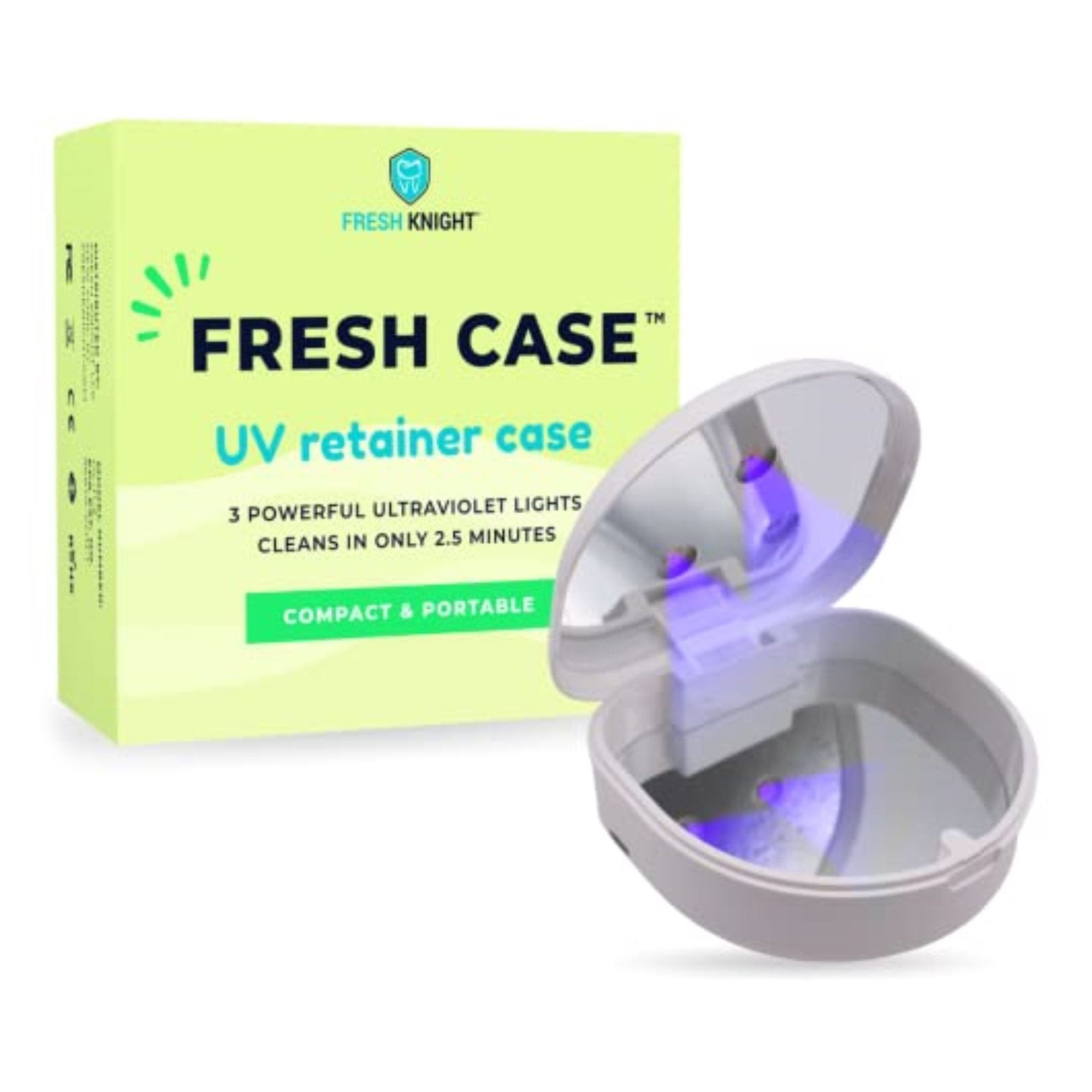 Fresh Knight™ Fresh Case™ UV Retainer Case, White