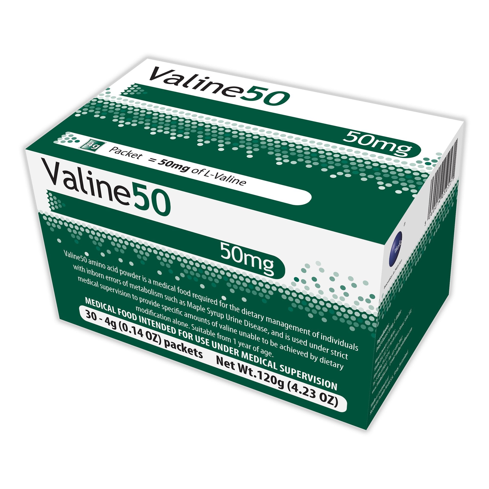 Valine50 Medical Food for the Dietary Management of MSUD