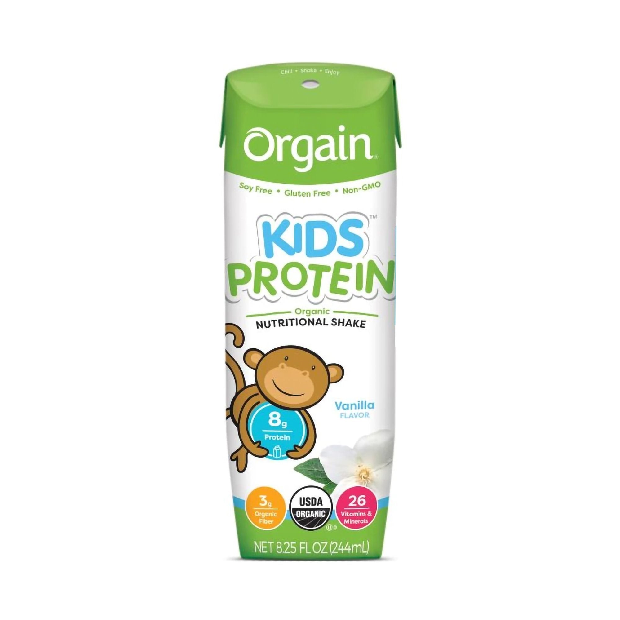 Orgain® Kids® Protein Organic Vanilla Pediatric Oral Supplement, 8.25 oz. Carton