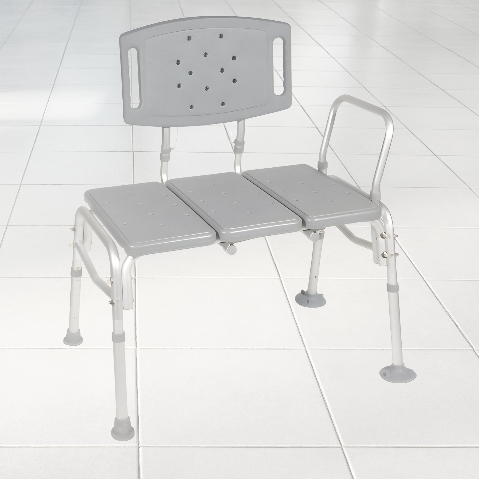 McKesson Knocked Down Bariatric Bath Transfer Bench, 18-1/4 to 23-1/4 Inch