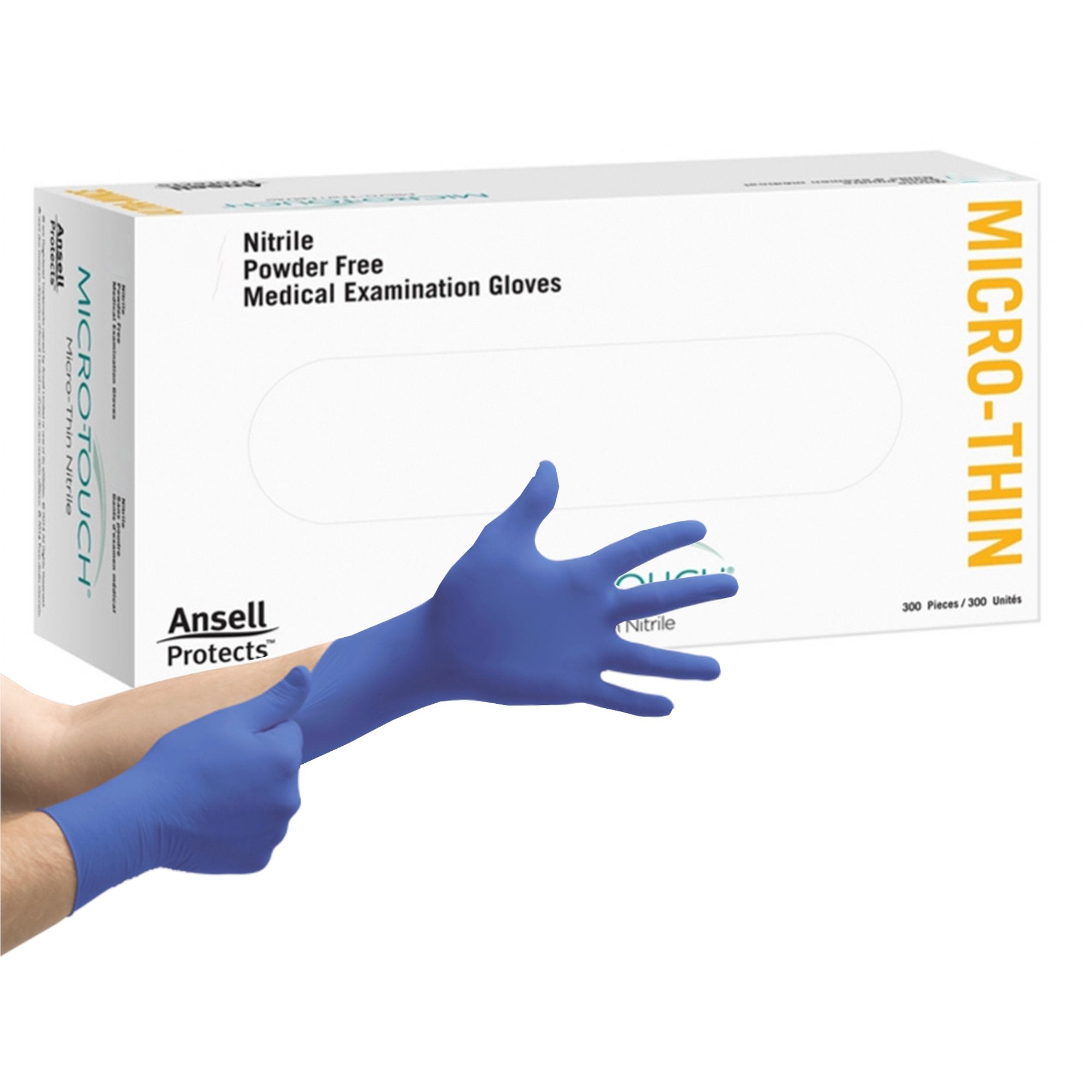 Micro-Touch® Micro-Thin Exam Glove, Small, Blue