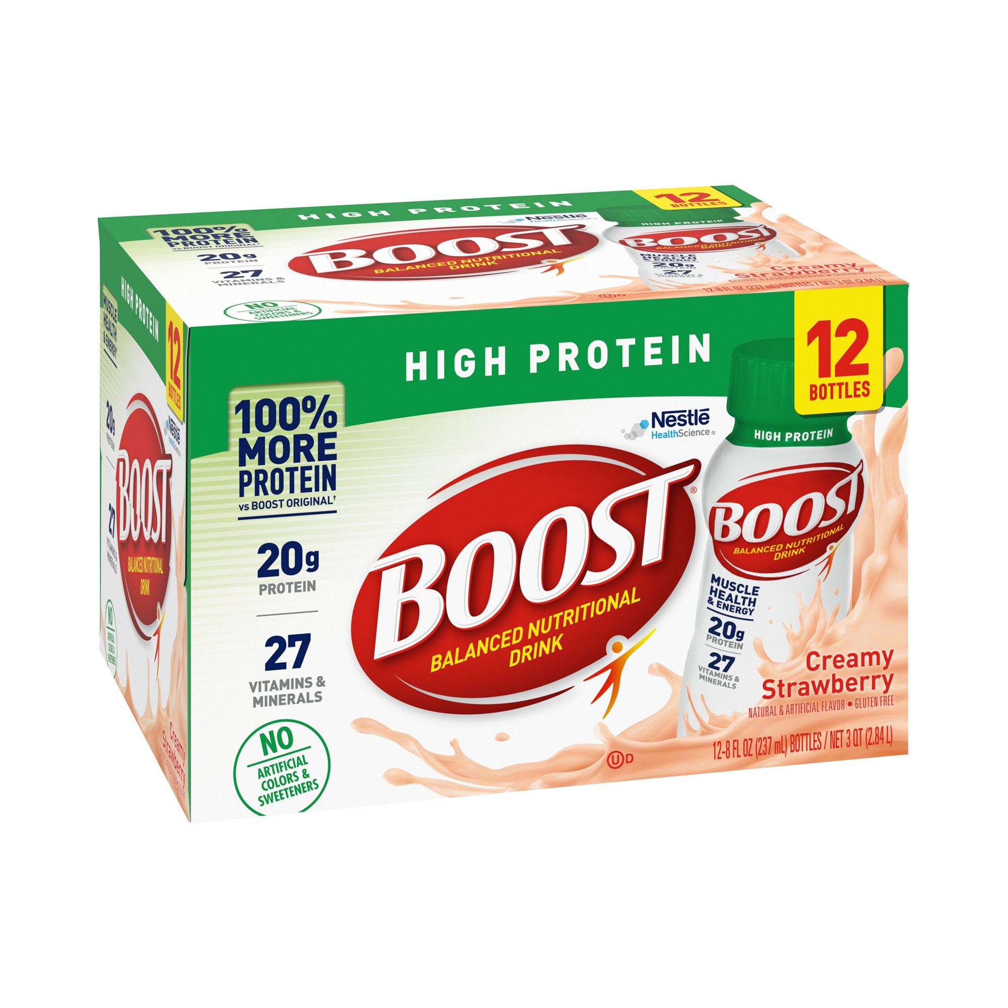 Boost® High Protein Strawberry Complete Nutritional Drink, 8-ounce bottle