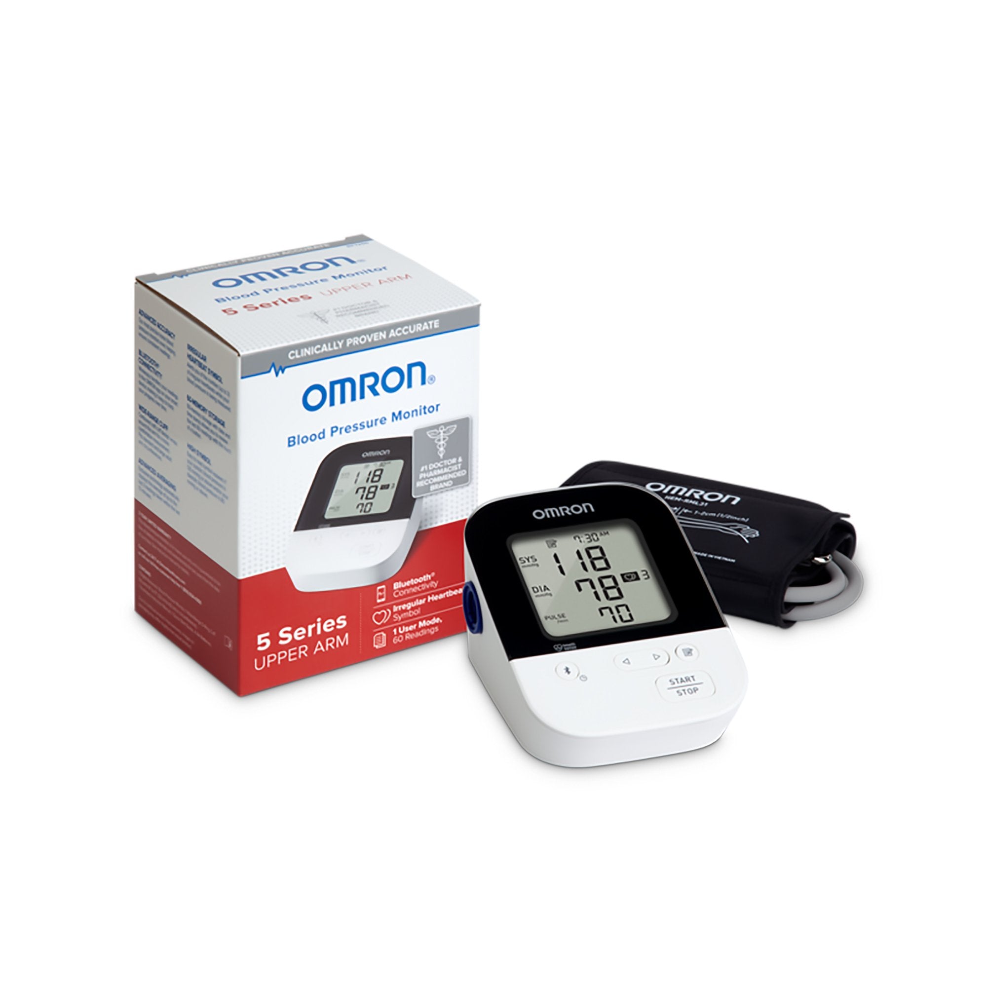 Omron 5 Series Digital Blood Pressure Monitoring Unit, Adult, Large Cuff