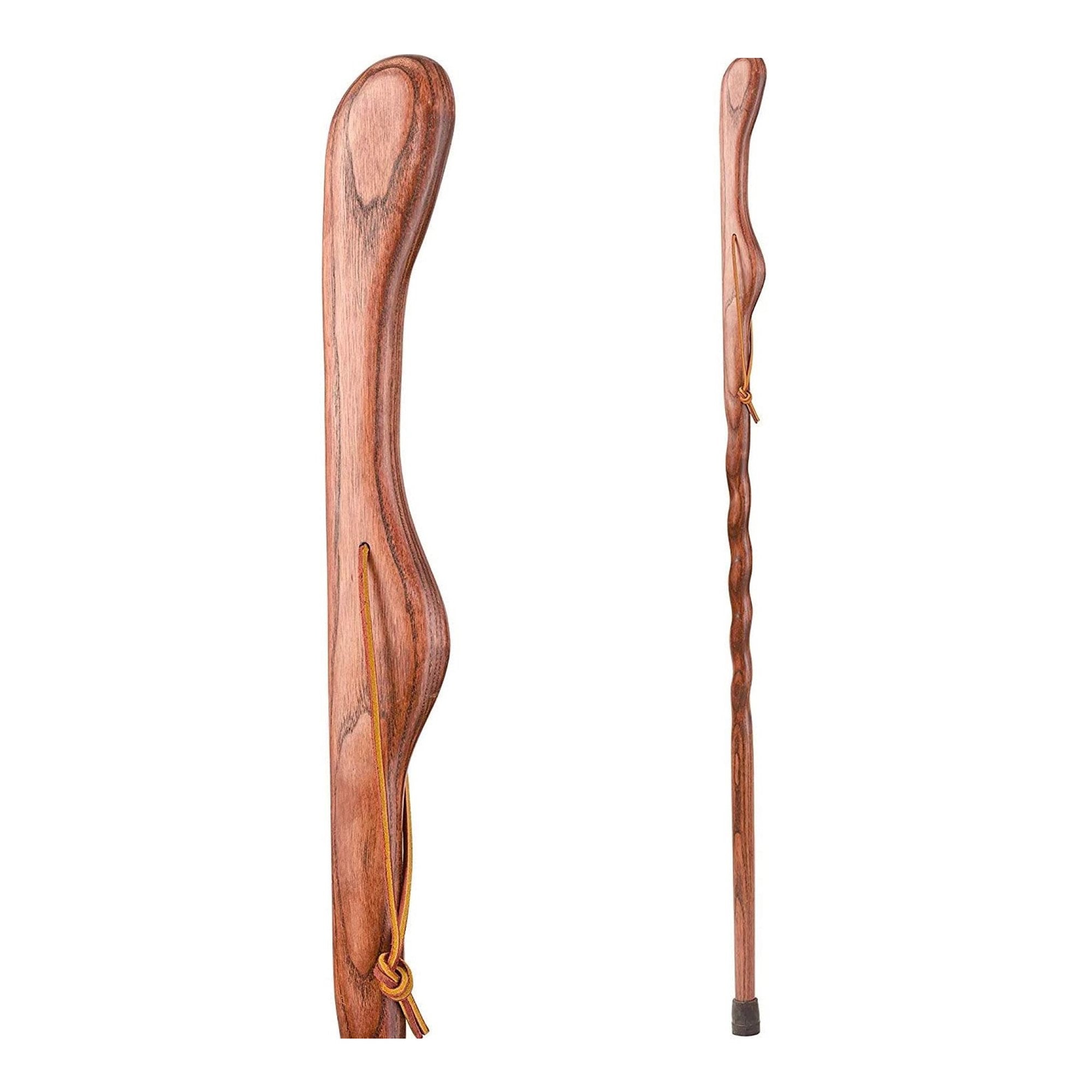 Brazos™ Twisted Oak Hitchhiker Handcrafted Walking Stick, 55-Inch, Red