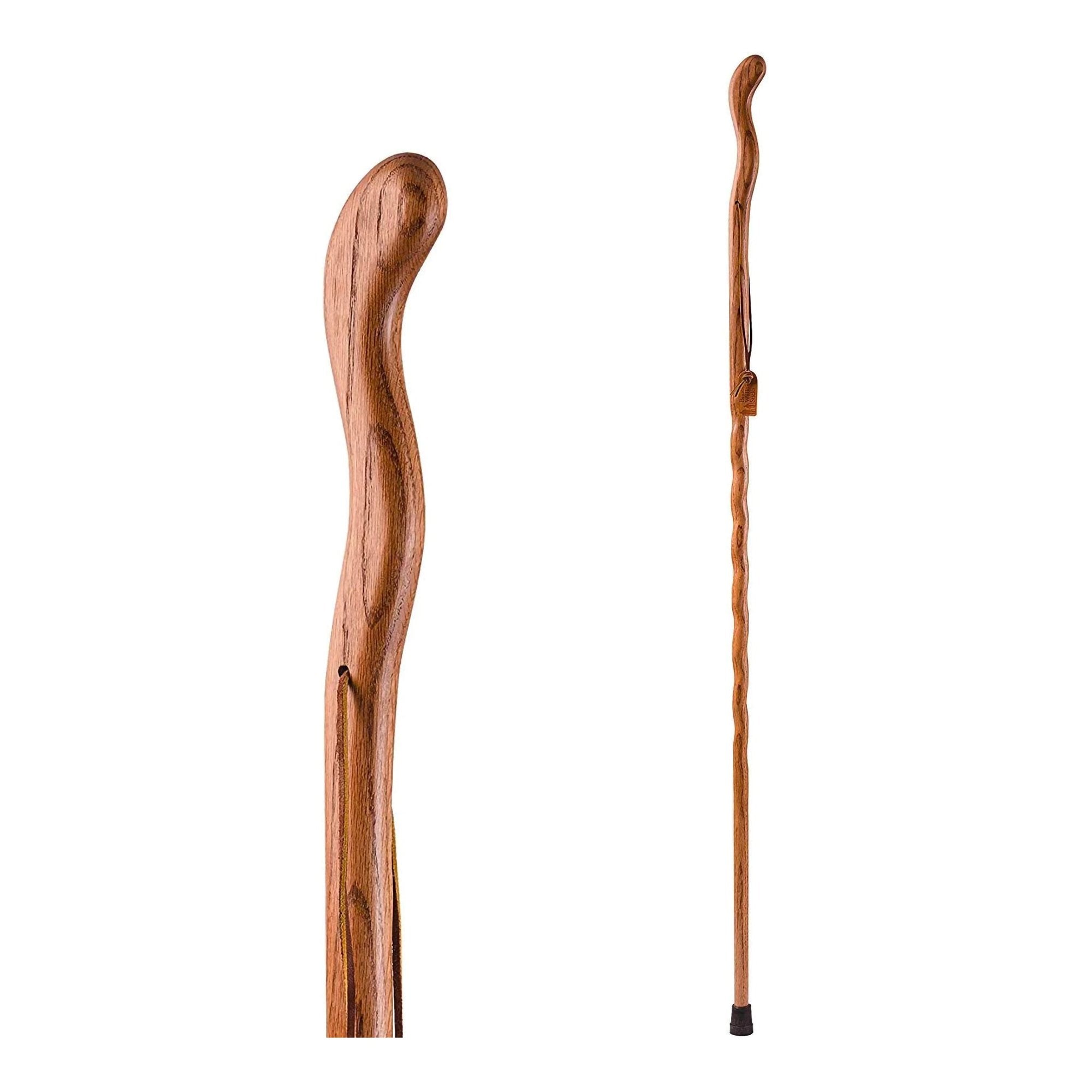 Brazos™ Twisted Oak Ergonomic Fitness Handcrafted Walking Stick, 48-Inch, Tan