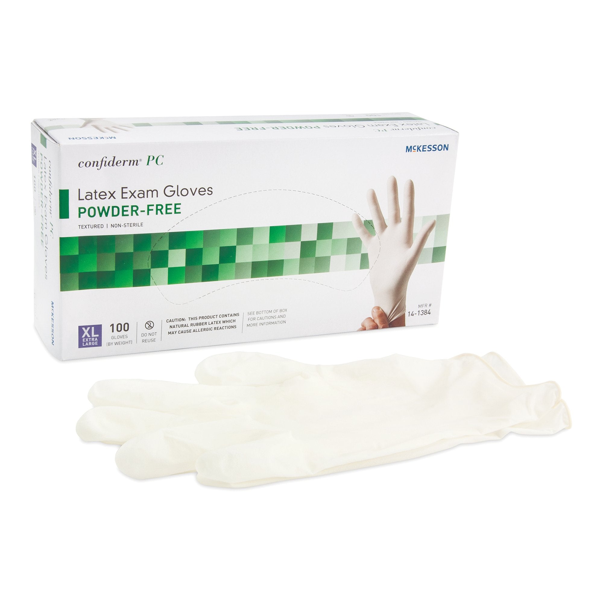 McKesson Confiderm® Latex Exam Glove, Extra Large, Ivory
