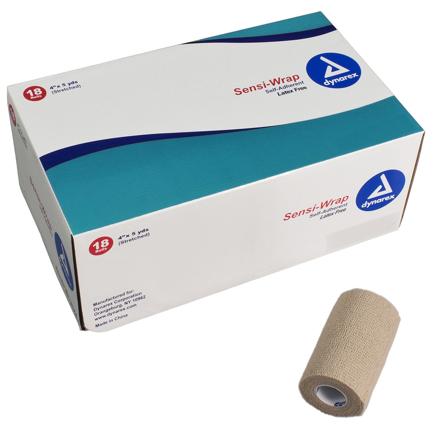 Sensi-Wrap Self-adherent Closure Cohesive Bandage, 4 Inch x 5 Yard