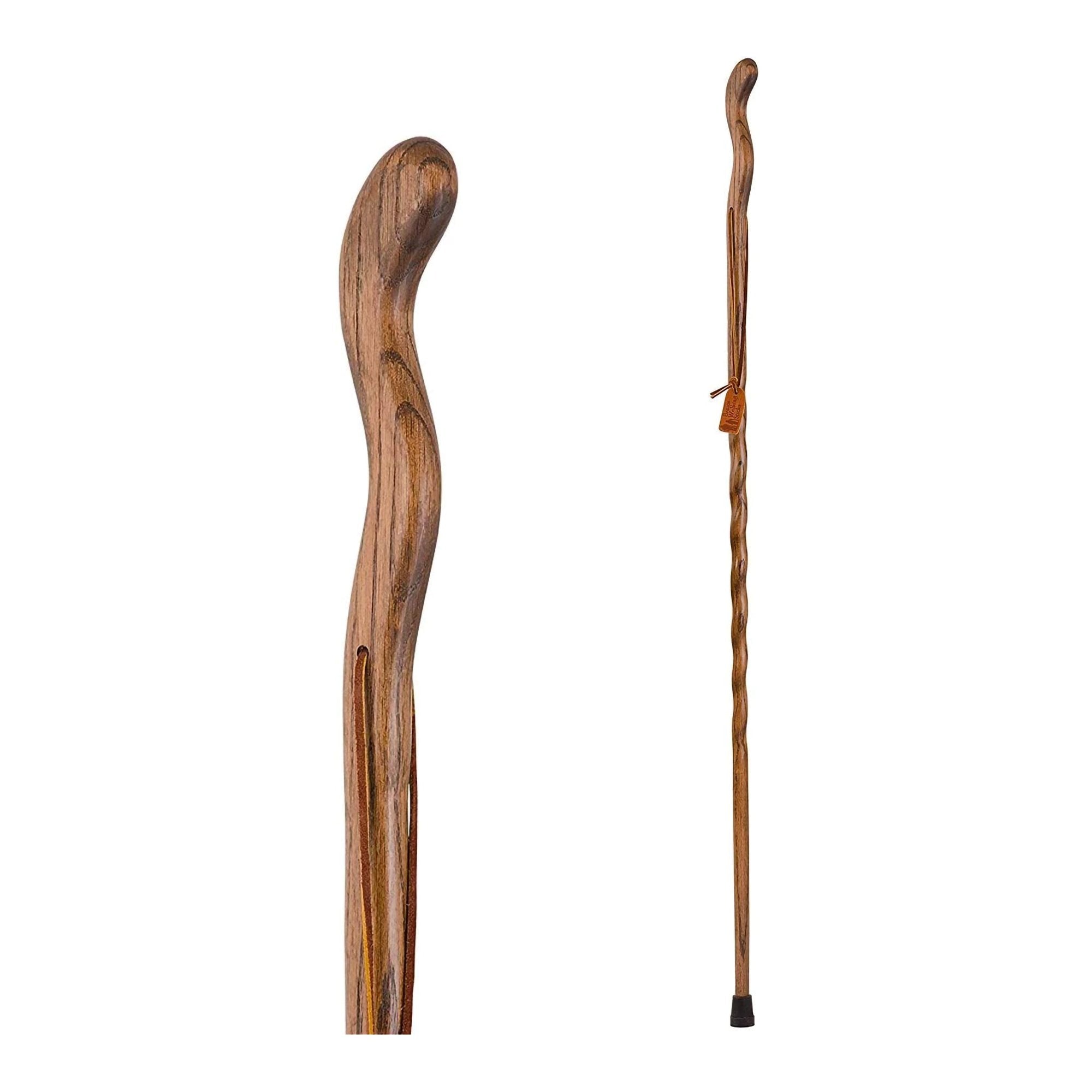 Brazos™ Twisted Oak Ergonomic Fitness Handcrafted Walking Stick, 58-Inch