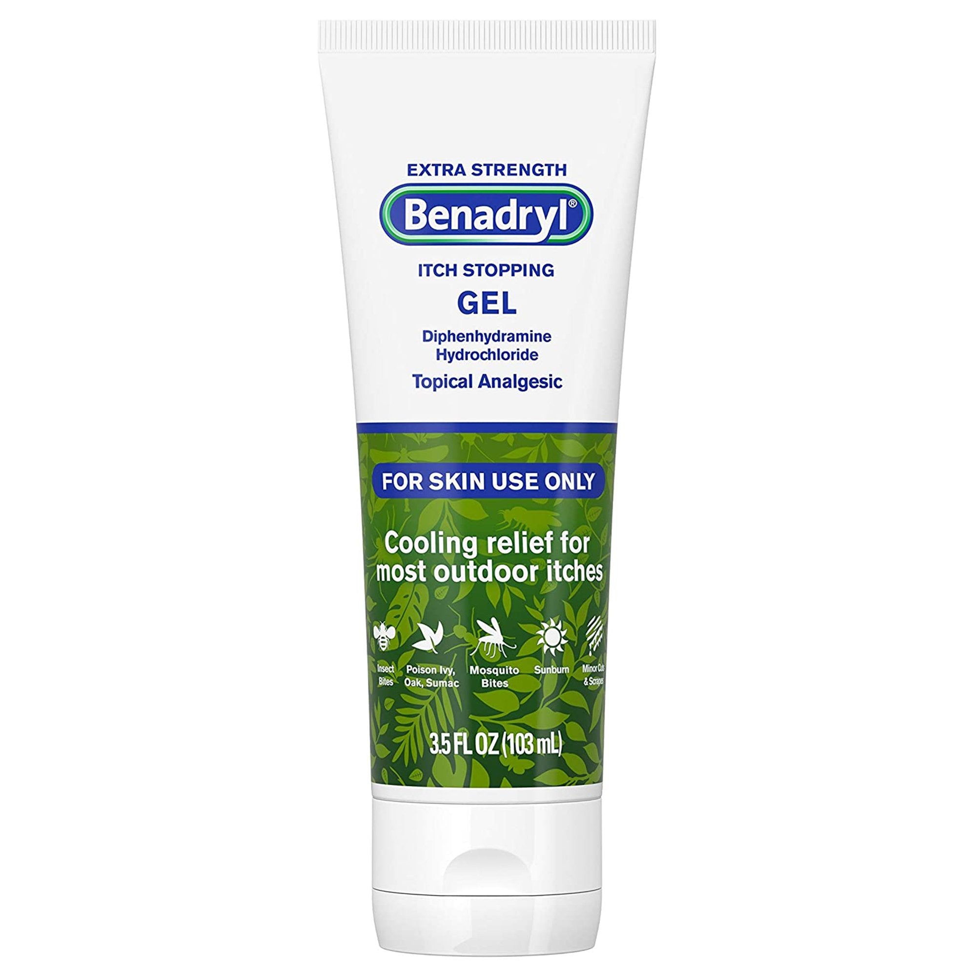 Benadryl® Diphenhydramine Itch Relief Topical Gel, 3.5 oz. Tube