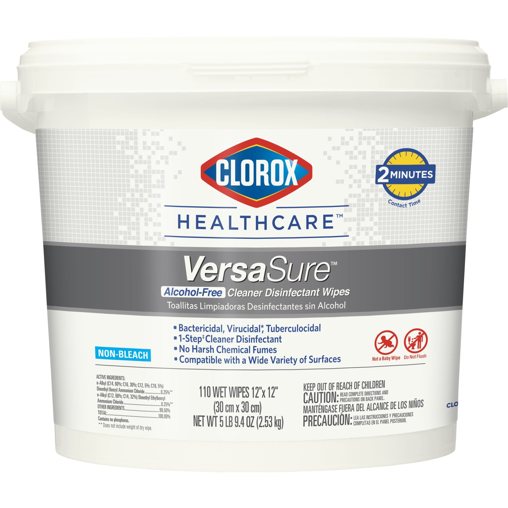 Clorox Healthcare® VersaSure® Cleaner Disinfectant Wipes, Bucket