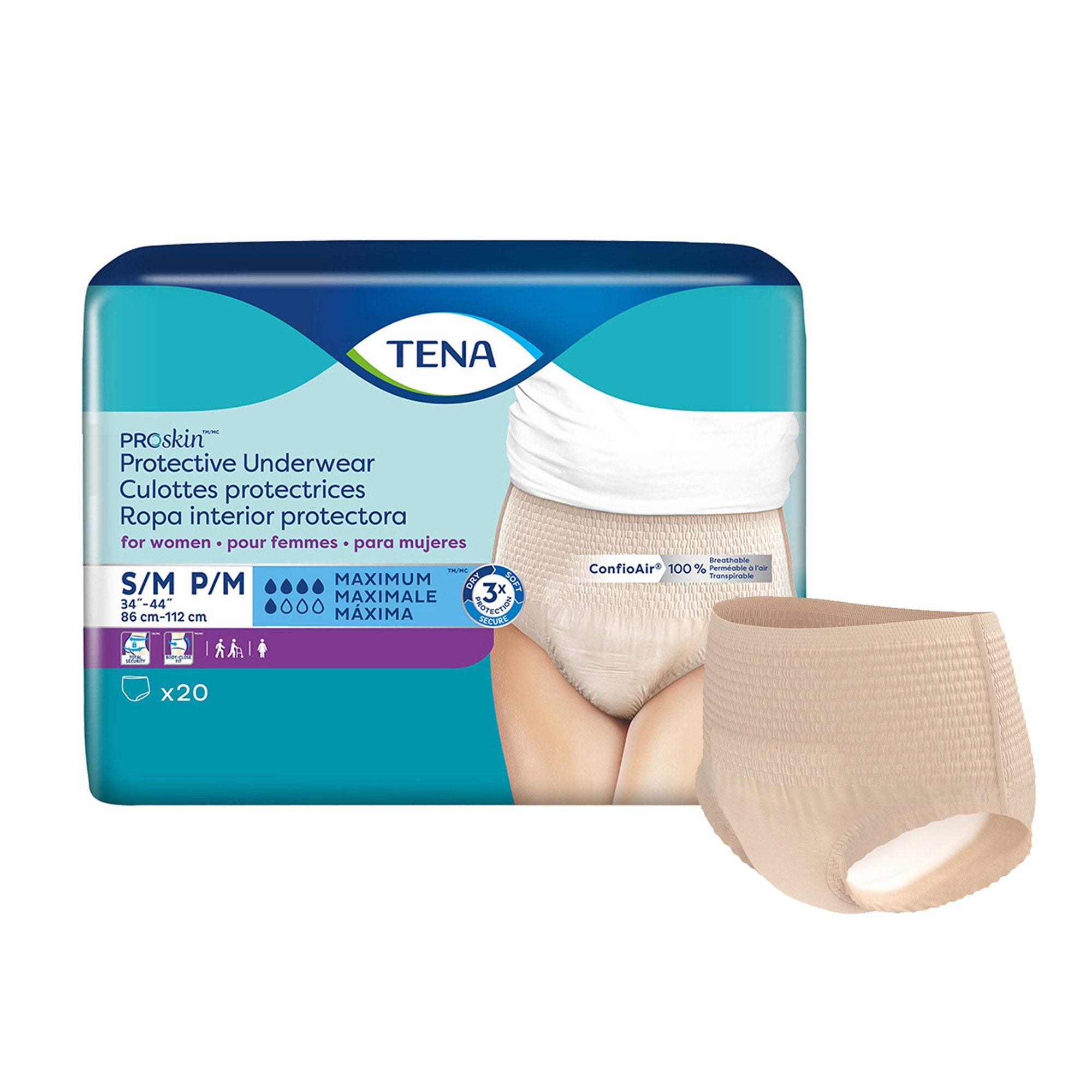 Tena® ProSkin™ Maximum Absorbent Underwear, Small / Medium