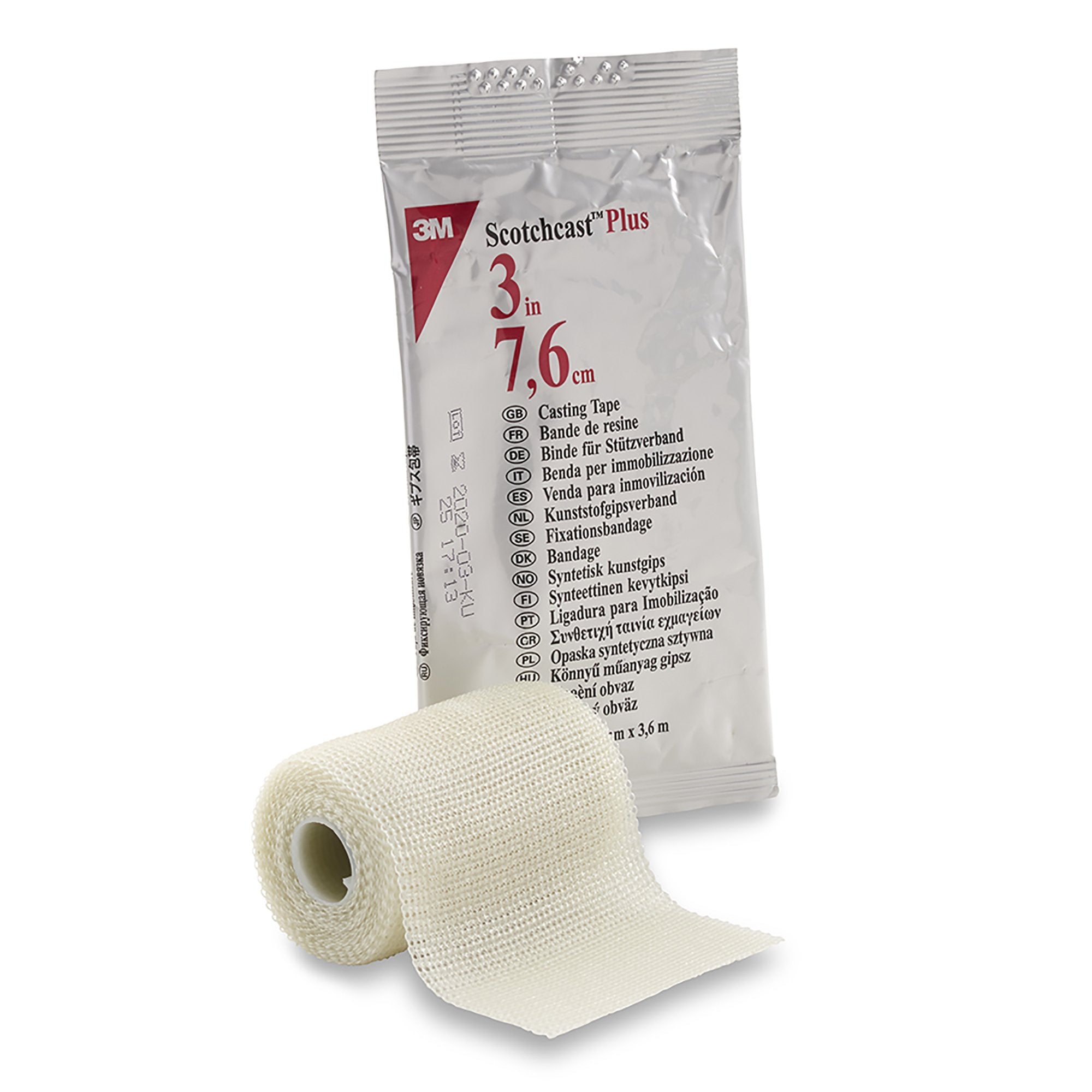 3M™ Scotchcast™ Plus White Cast Tape, 3 Inch x 4 Yard