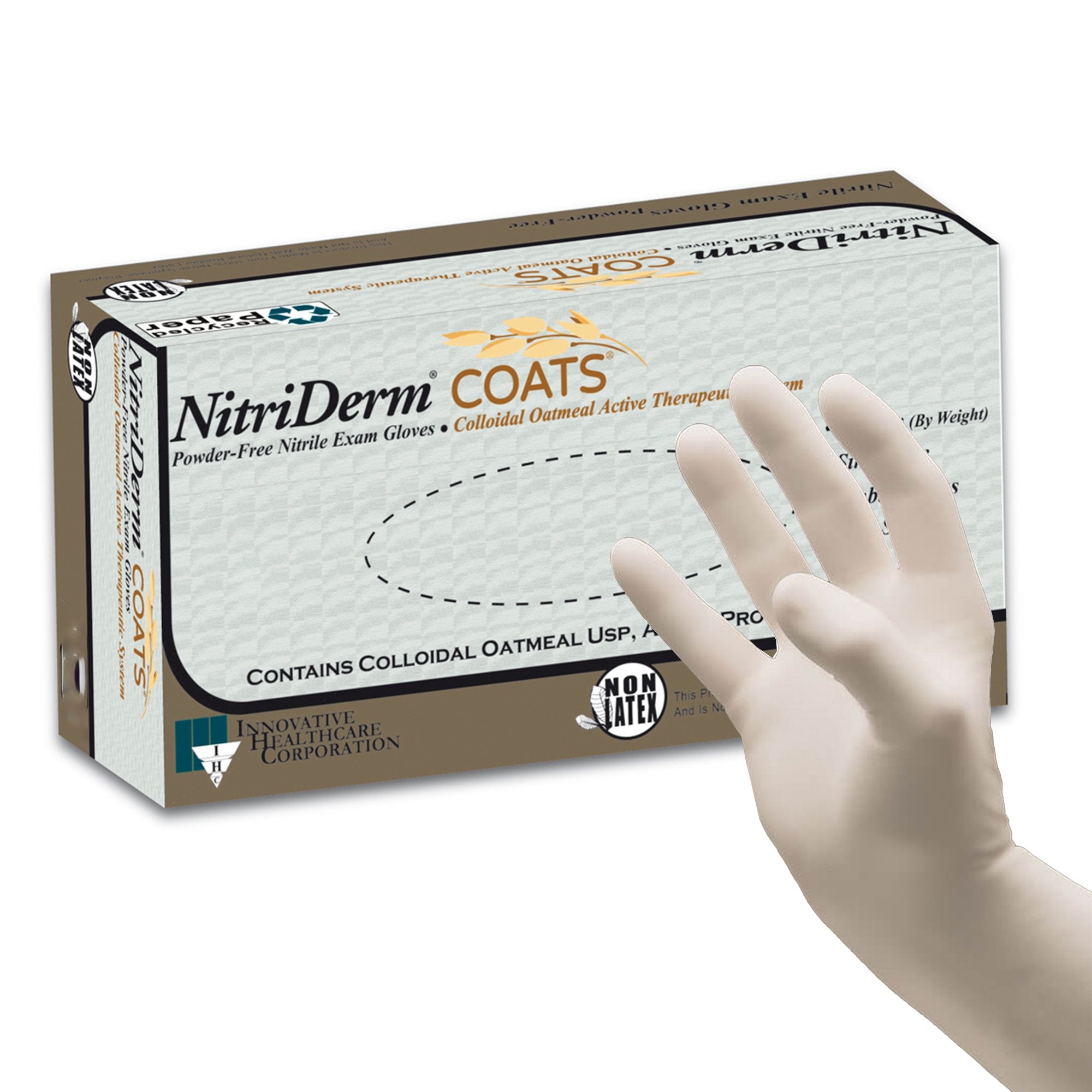 NitriDerm® Coats® Exam Glove, Small, White