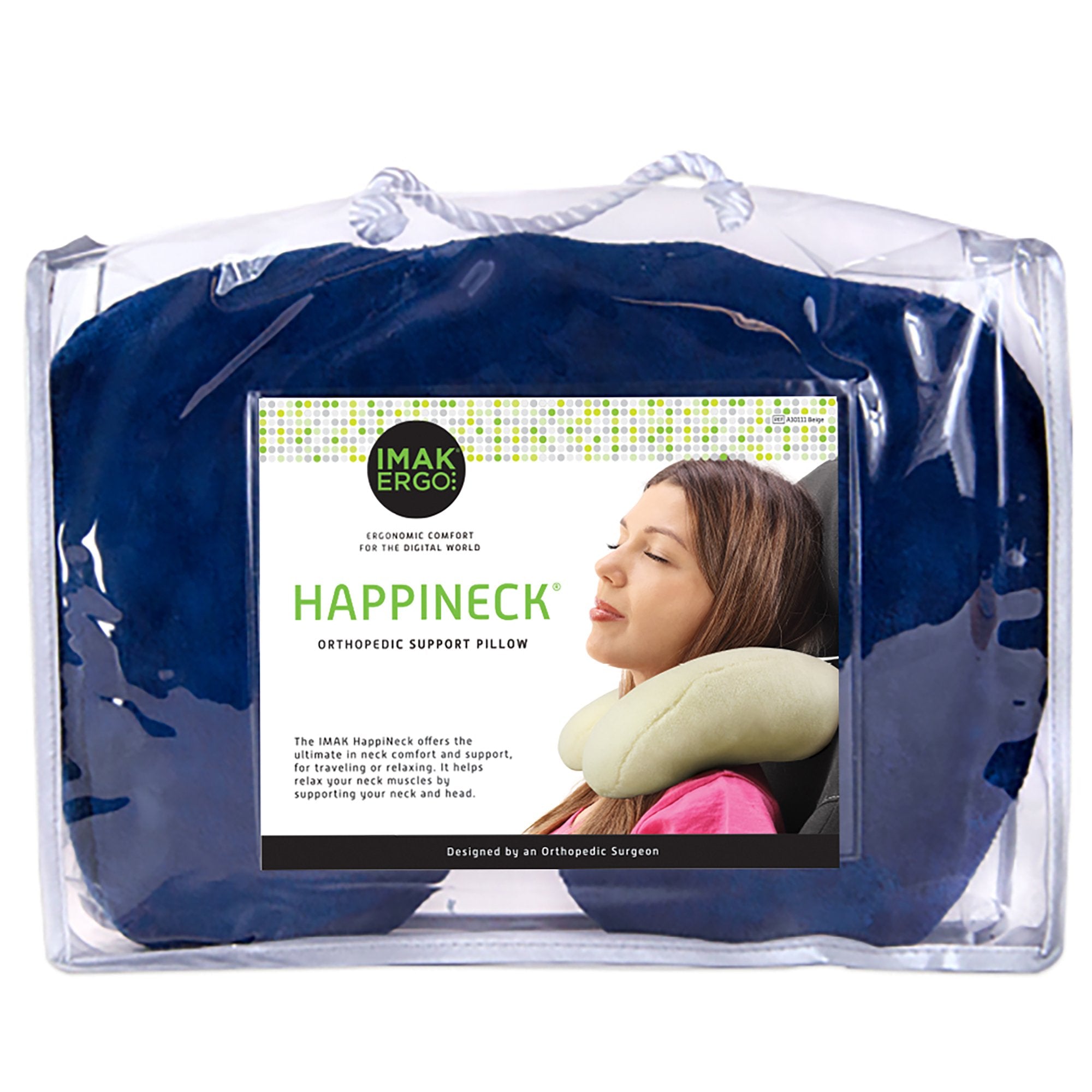 IMAK® Ergo HappiNeck™ Crescent Neck Pillow, Blue