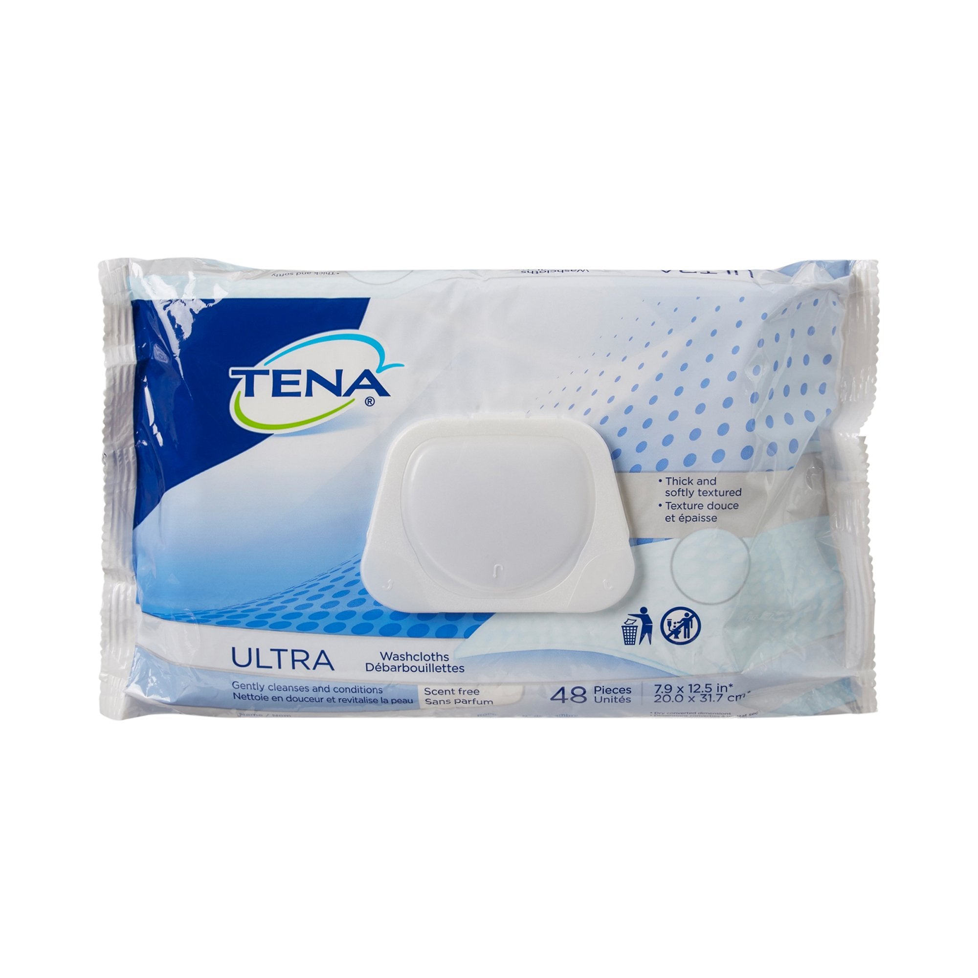 Tena Ultra Unscented Washcloths