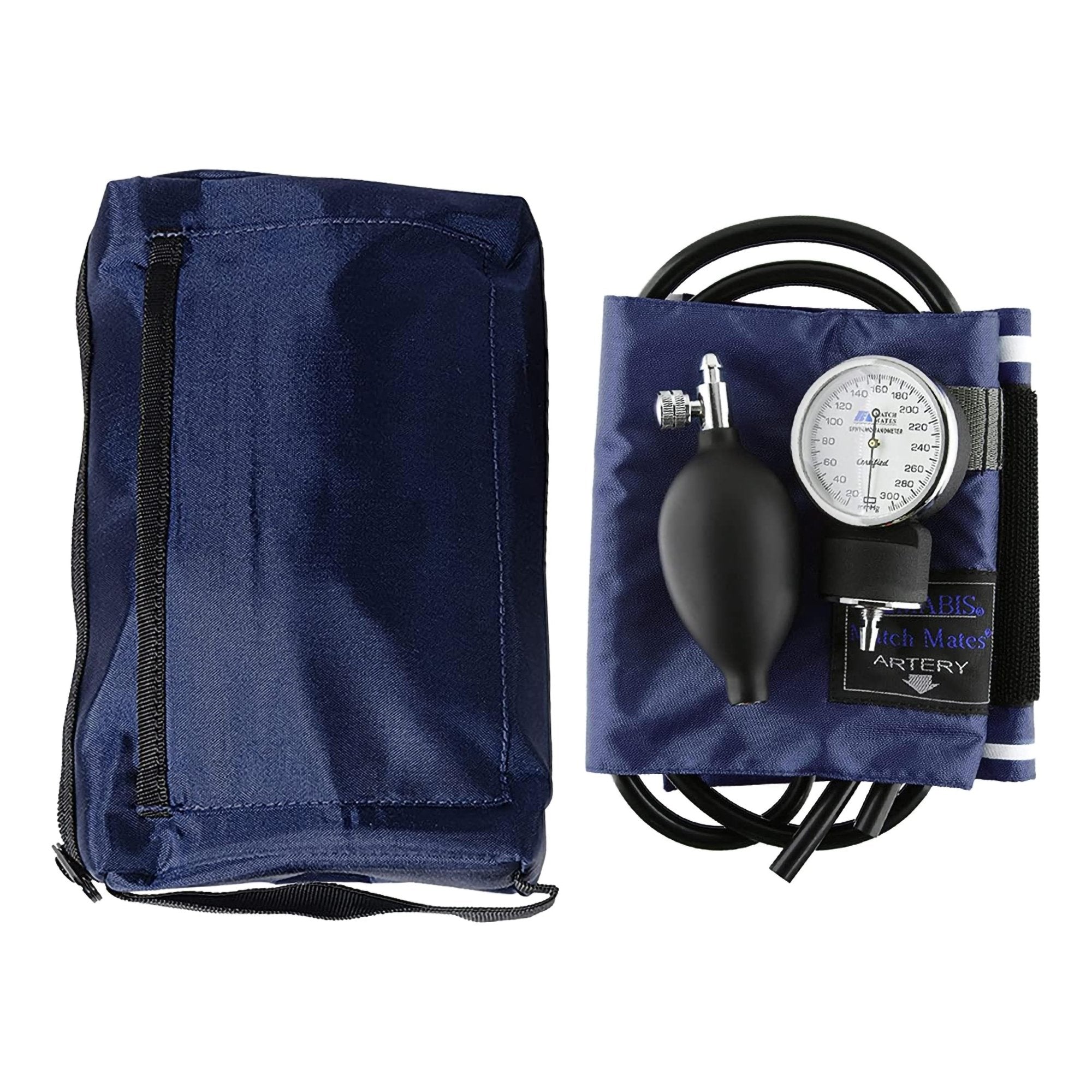 Mabis® Match Mates Manual Aneroid Sphygmomanometer with Cuff, Navy Blue