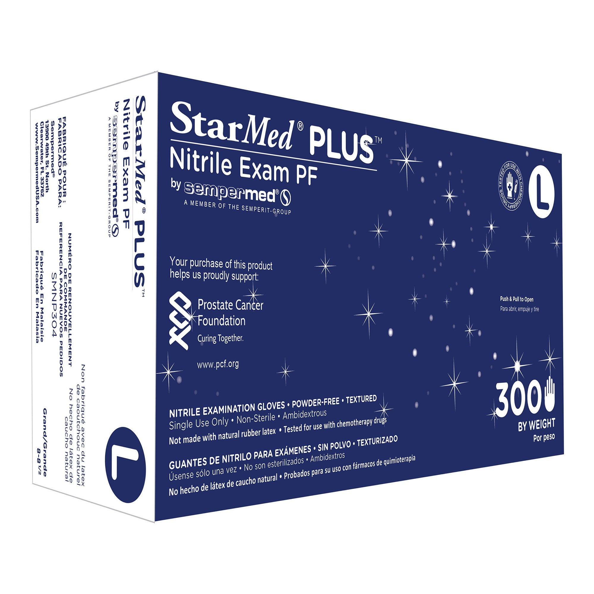 StarMed® Plus™ Exam Glove, Large, Blue